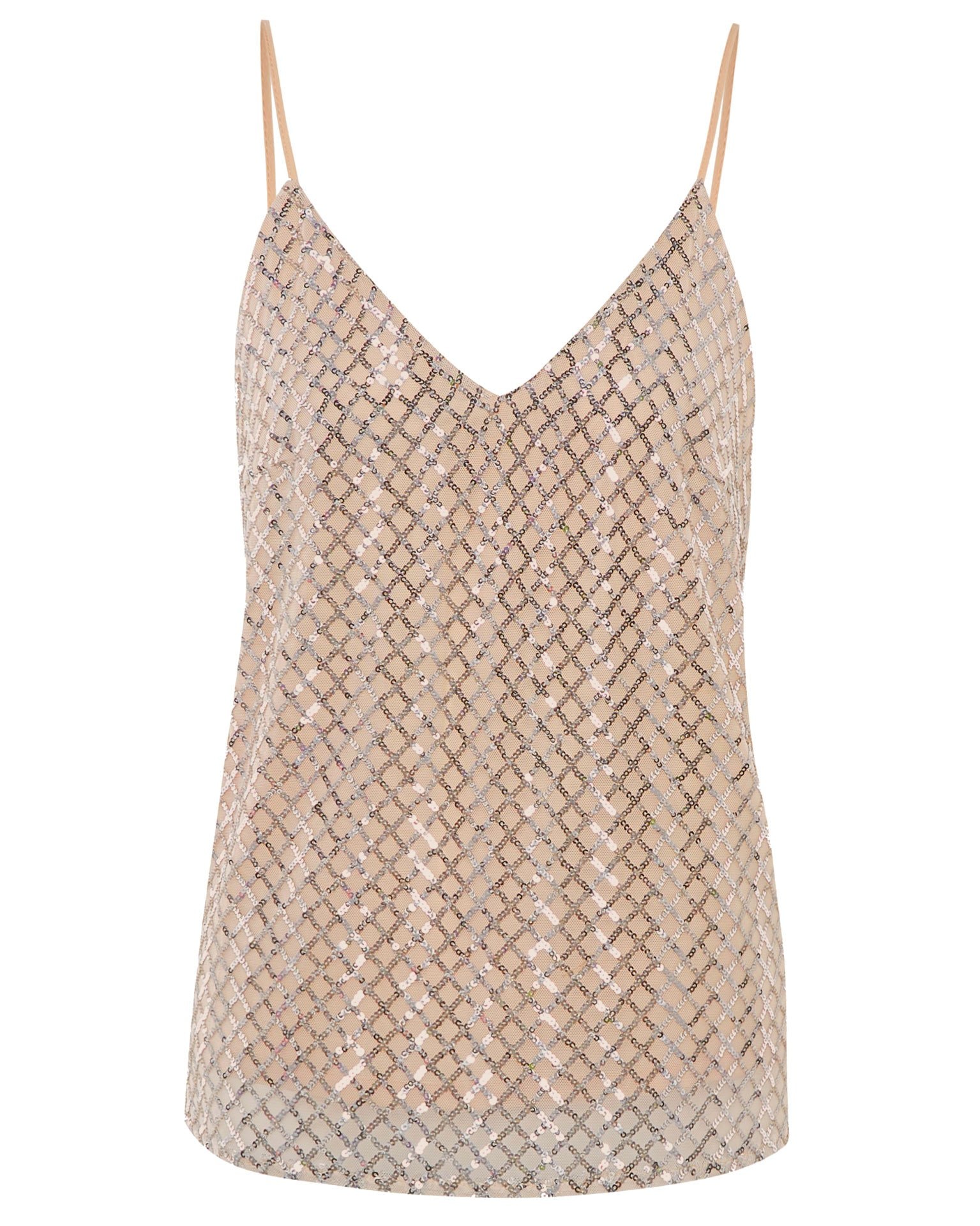 Sequined top, Silver