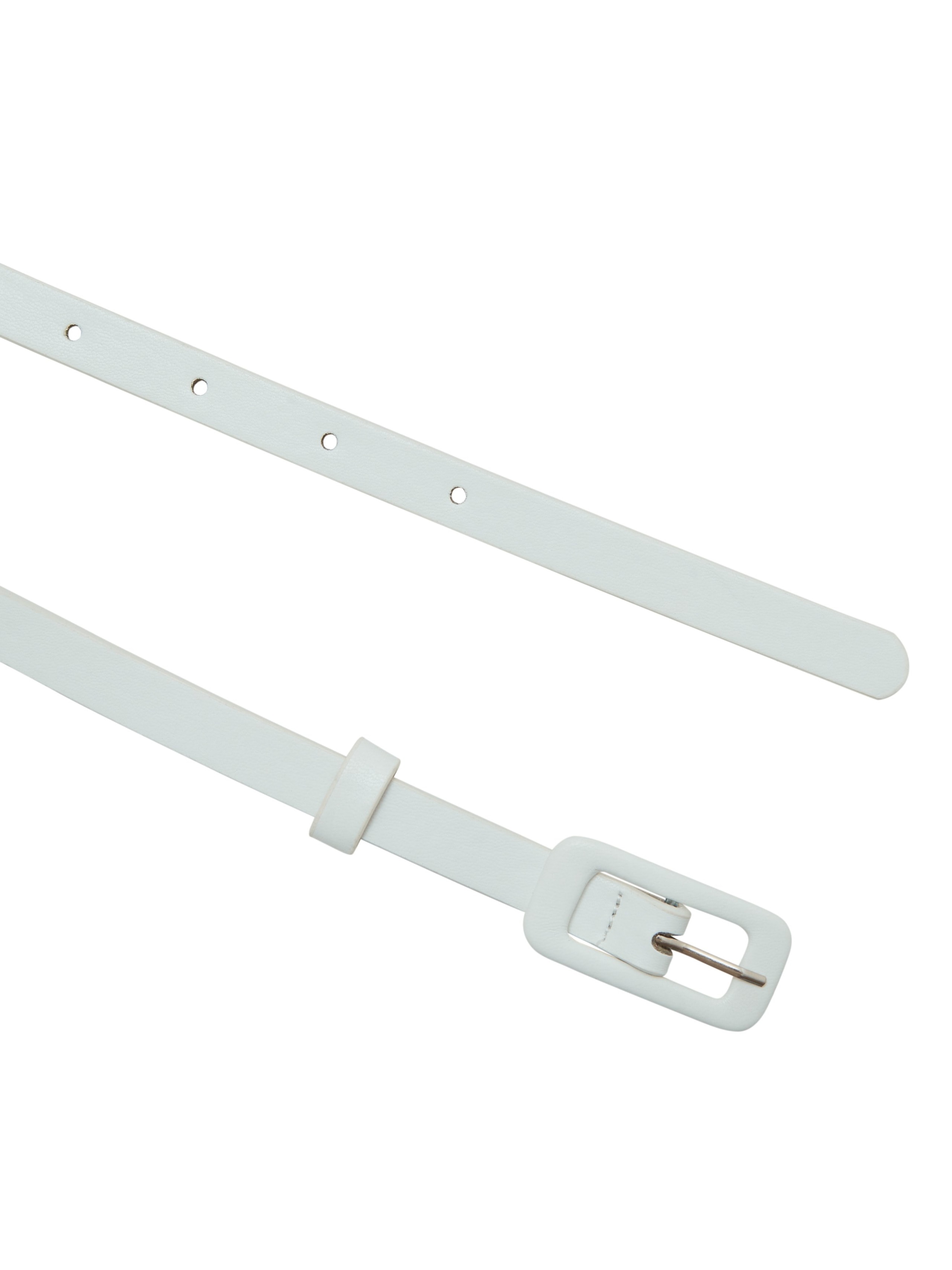 White Thin Belt, White — photo 4