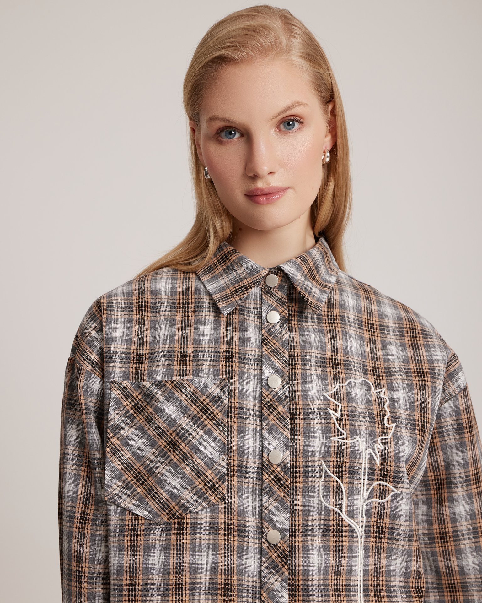 Checked Shirt, Orange — photo 6