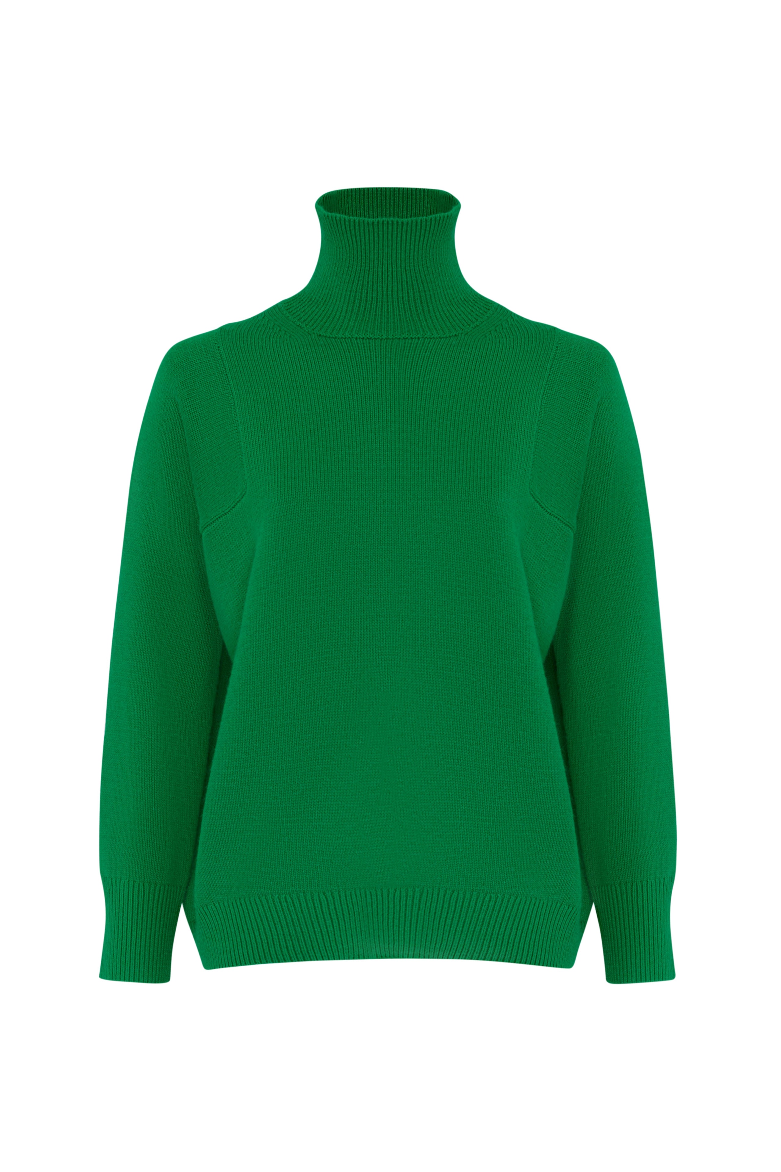 A turtleneck jumper in green, Green — photo 6