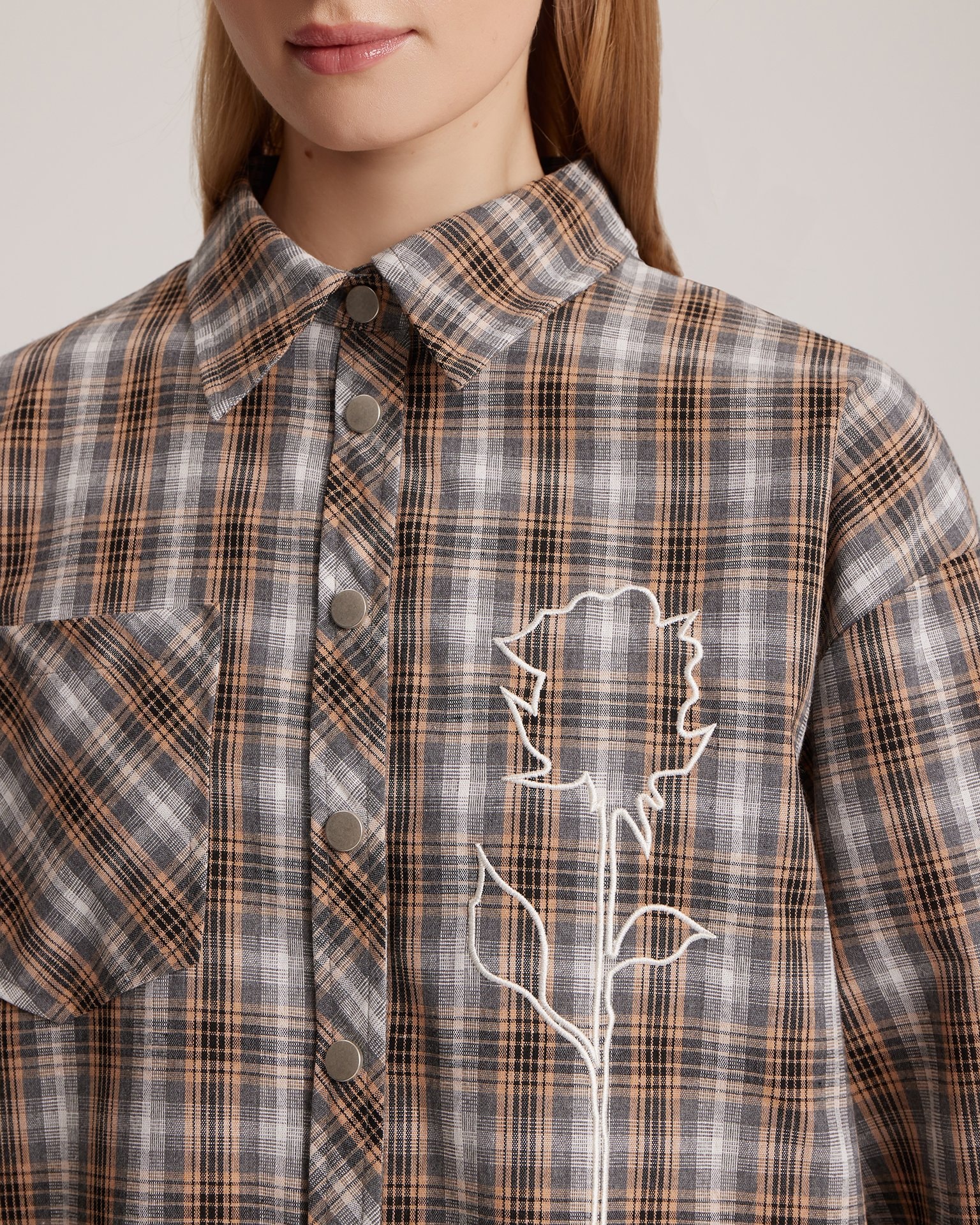 Checked Shirt, Orange — photo 7