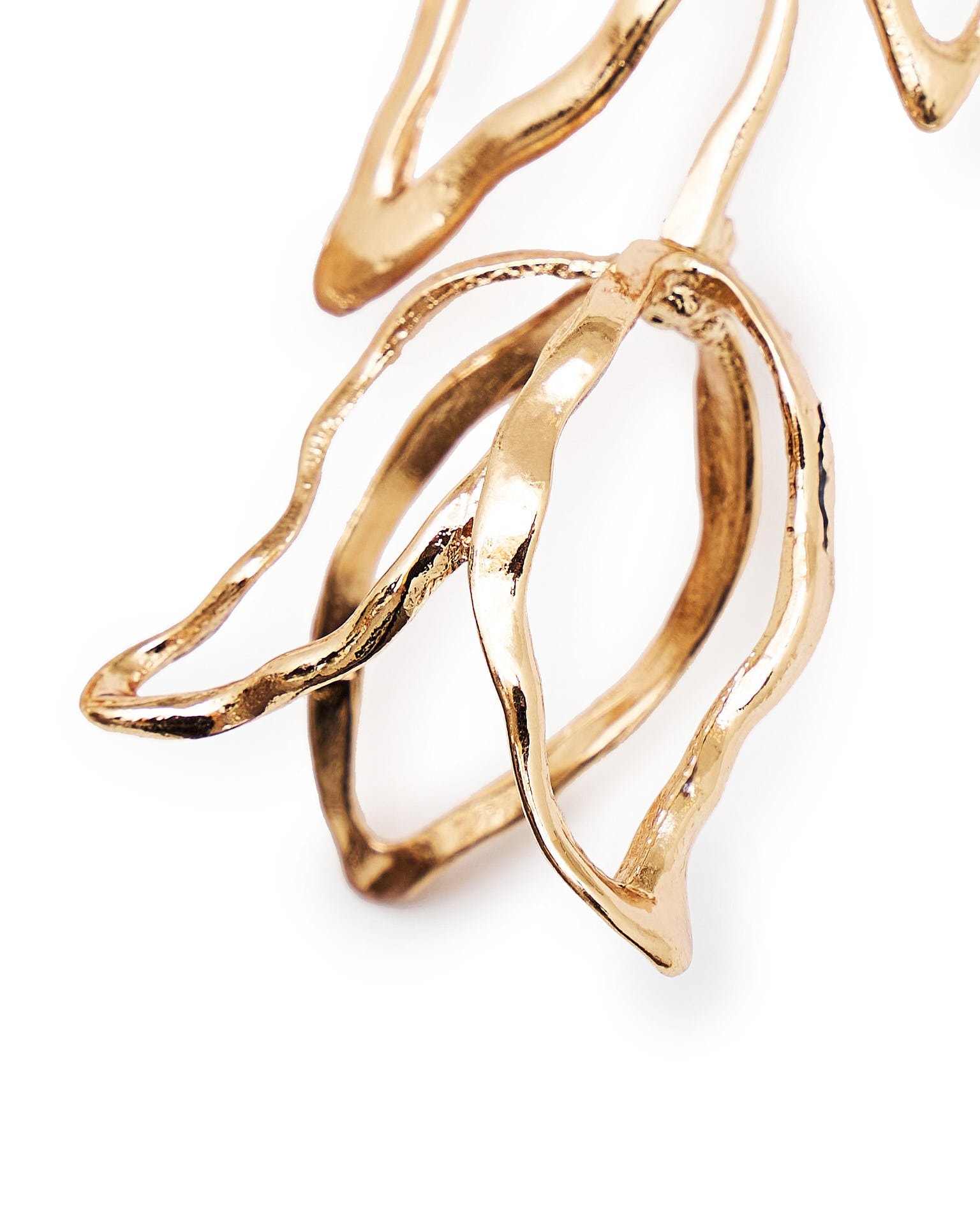Golden Tulip Earrings, Gold — photo 5