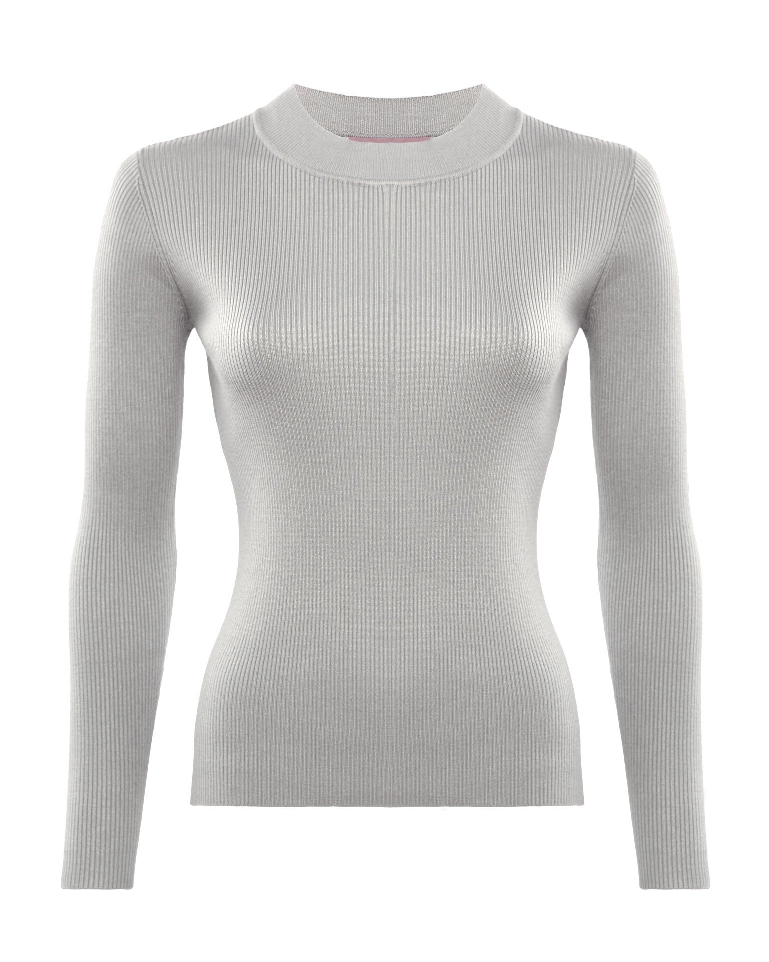 Grey ribbed jumper, Grey — photo 6