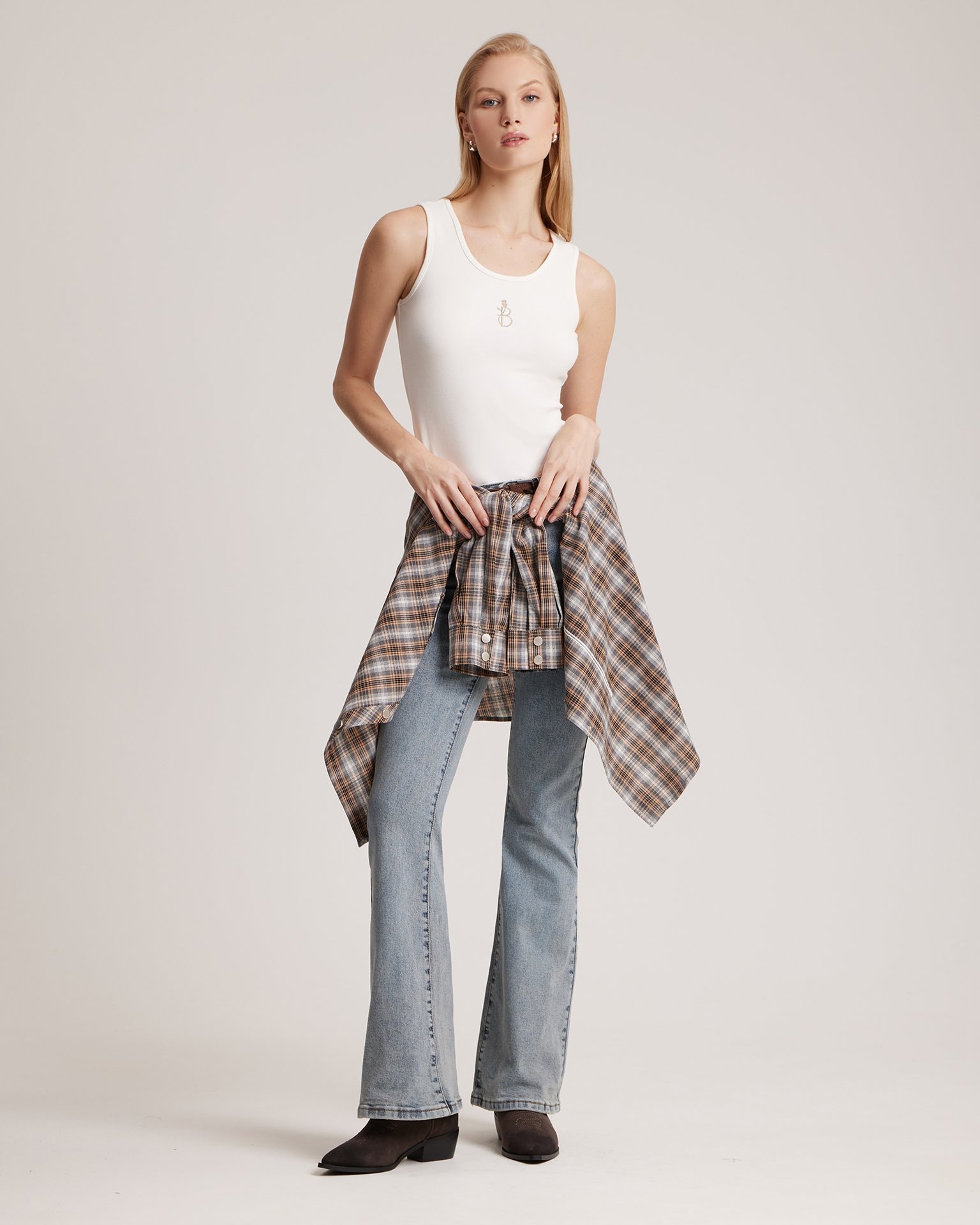 Checked Shirt, Orange — photo 5