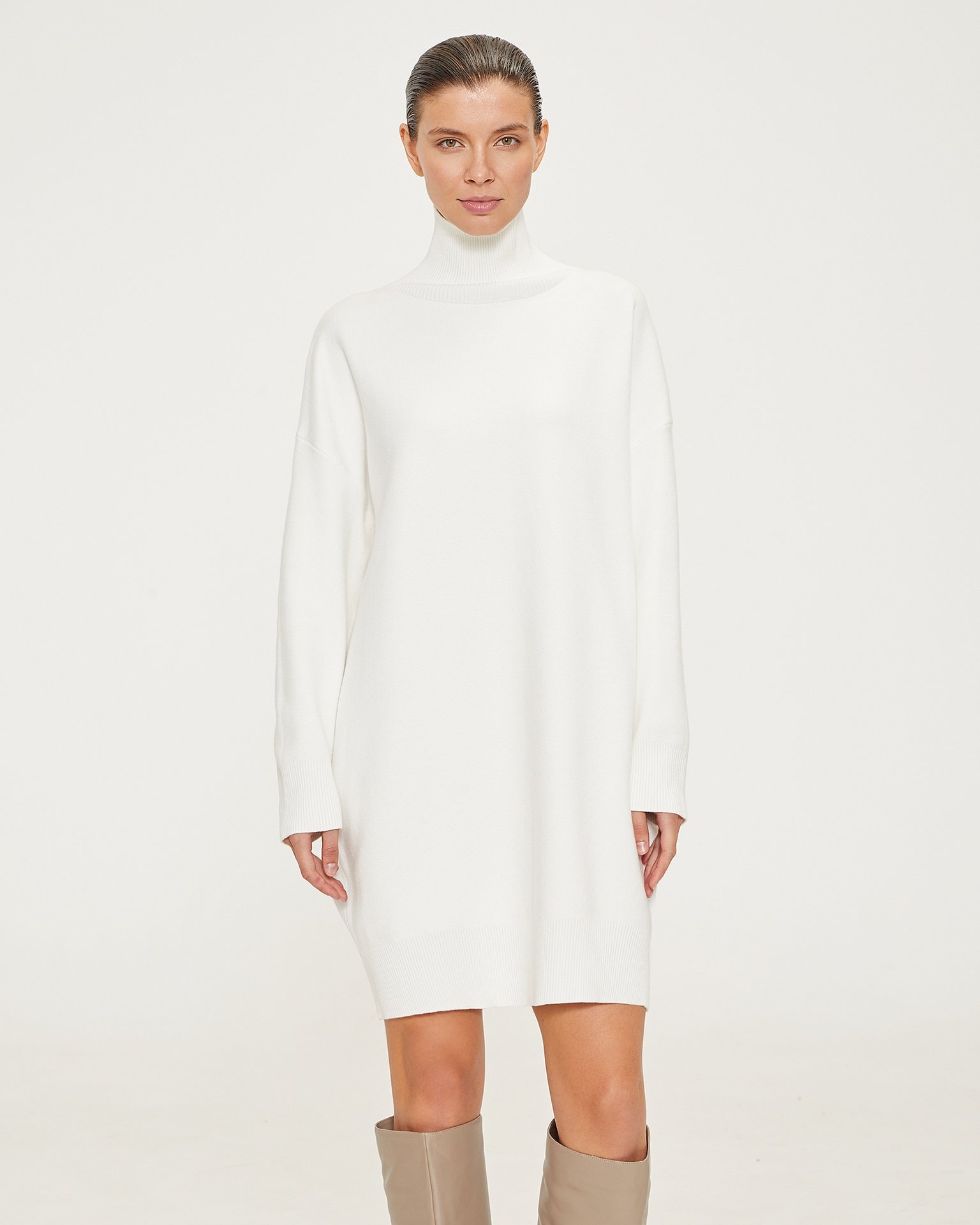 Cocoon dress, White