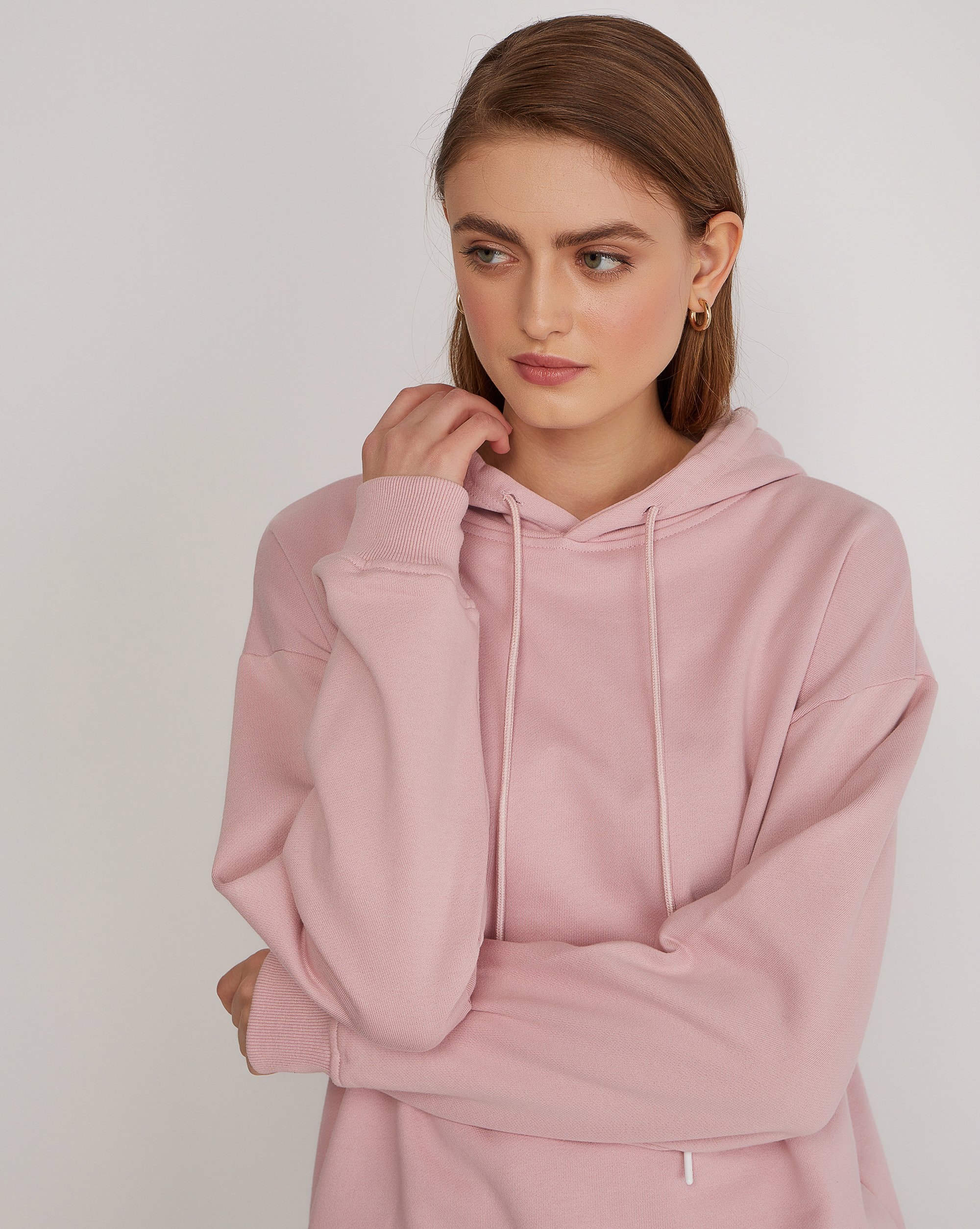 Solid Colour Hoodie, Pink — photo 4