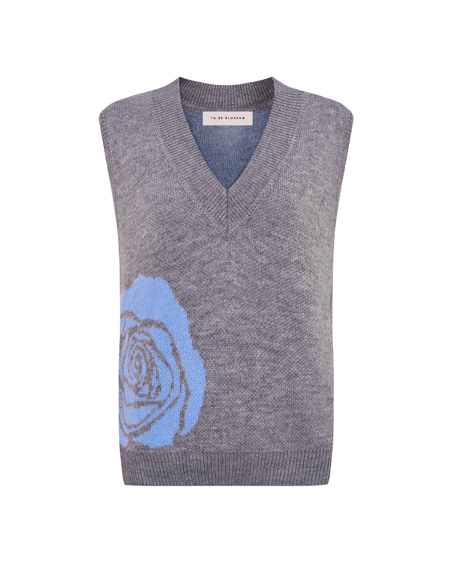 V-neck Waistcoat, Light Grey