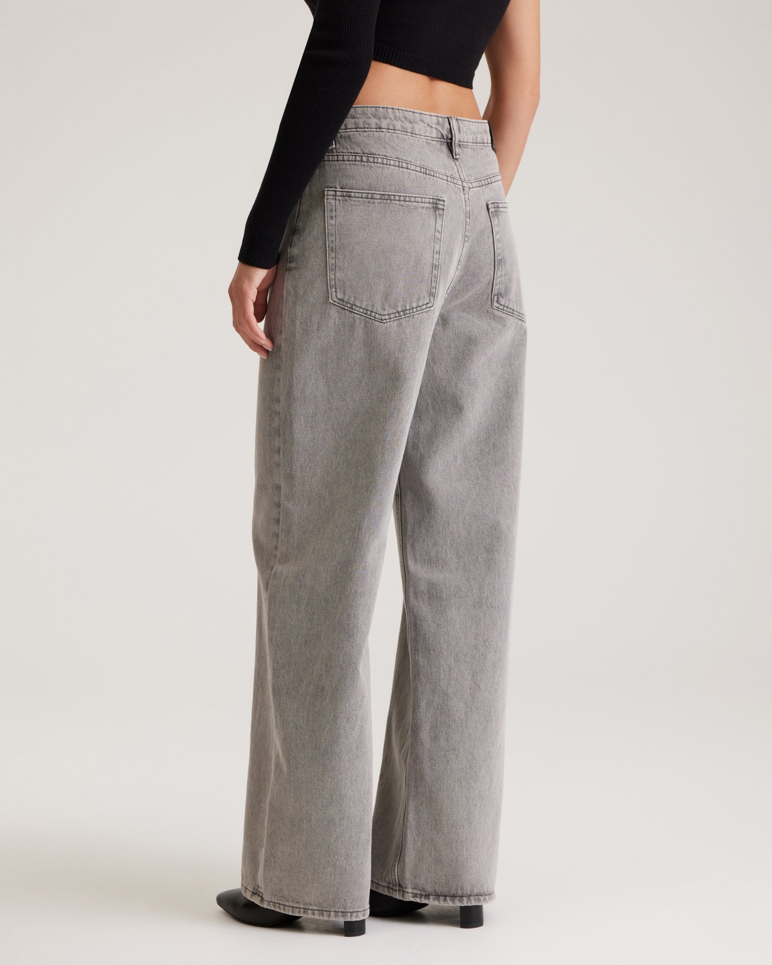 Jeans with a washed effect, Grey — photo 7