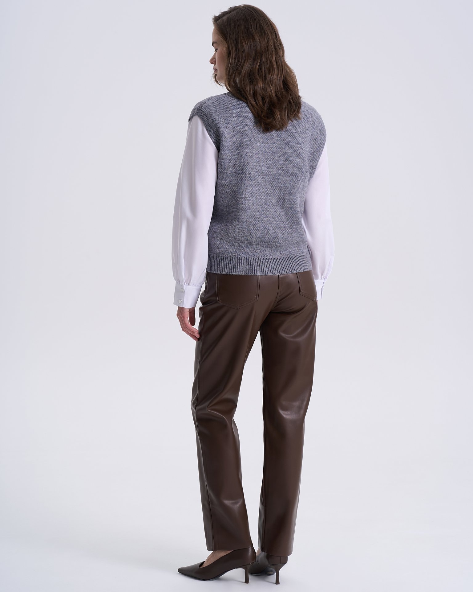 V-neck Waistcoat, Light Grey — photo 5