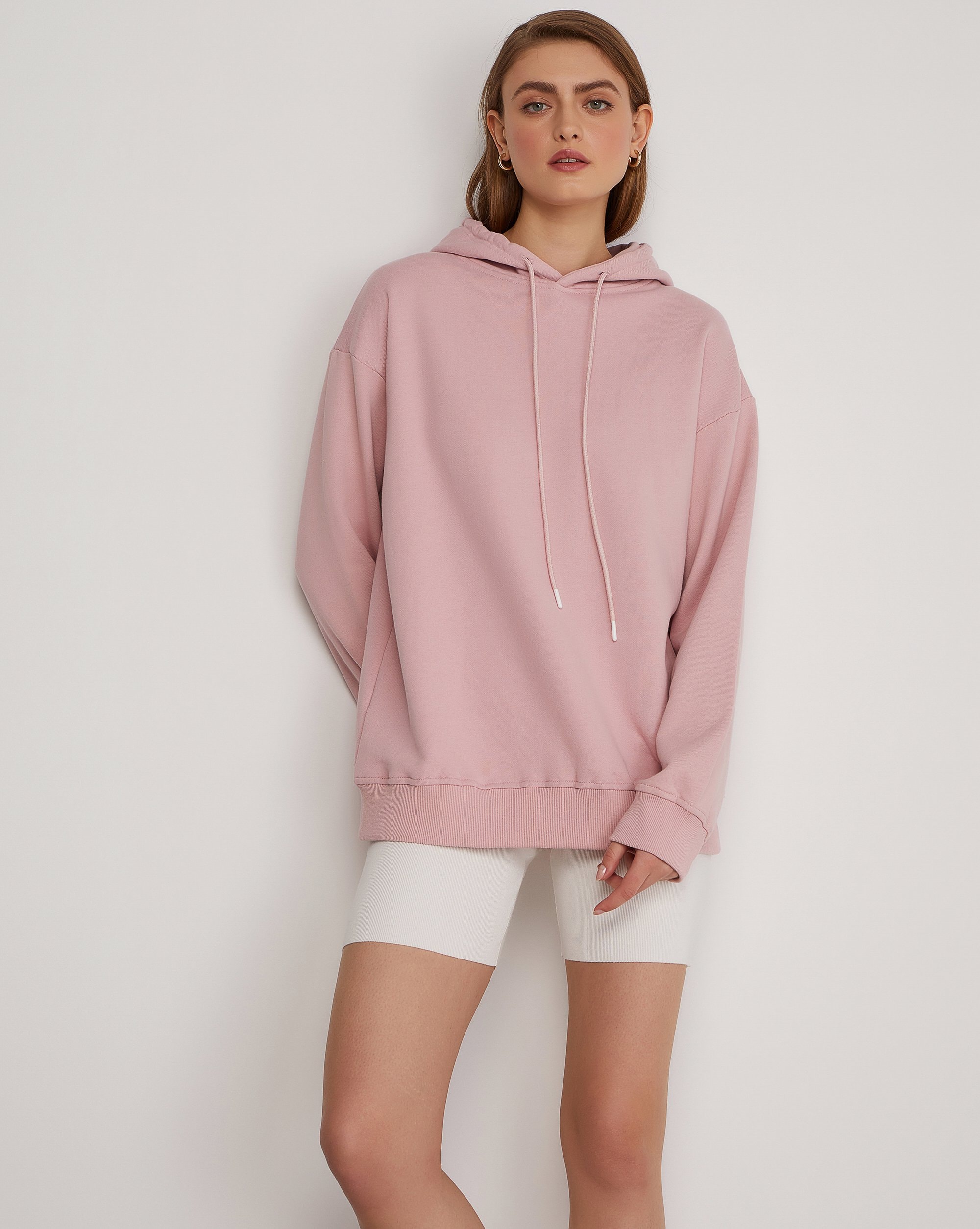 Solid Colour Hoodie, Pink — photo 2