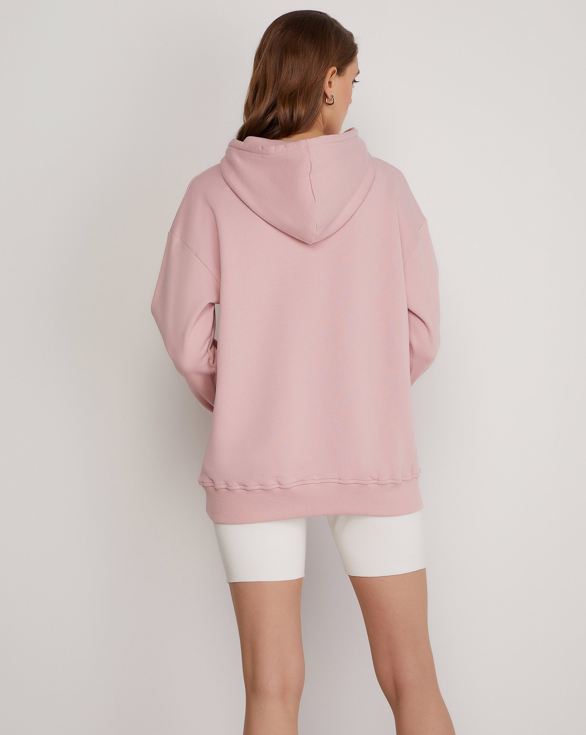 Solid Colour Hoodie, Pink — photo 3