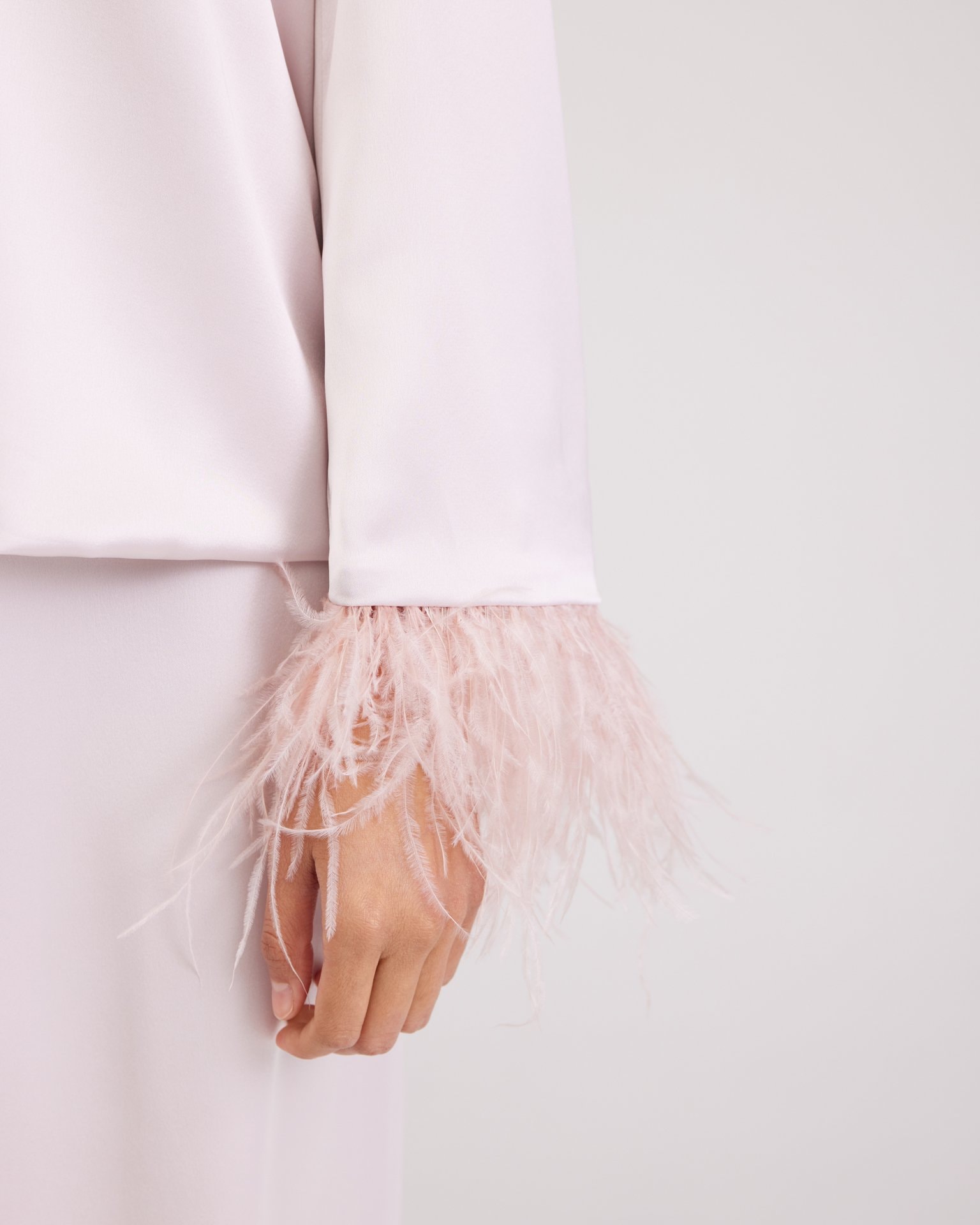 Blouse with V-neck, Pearlescent — photo 5