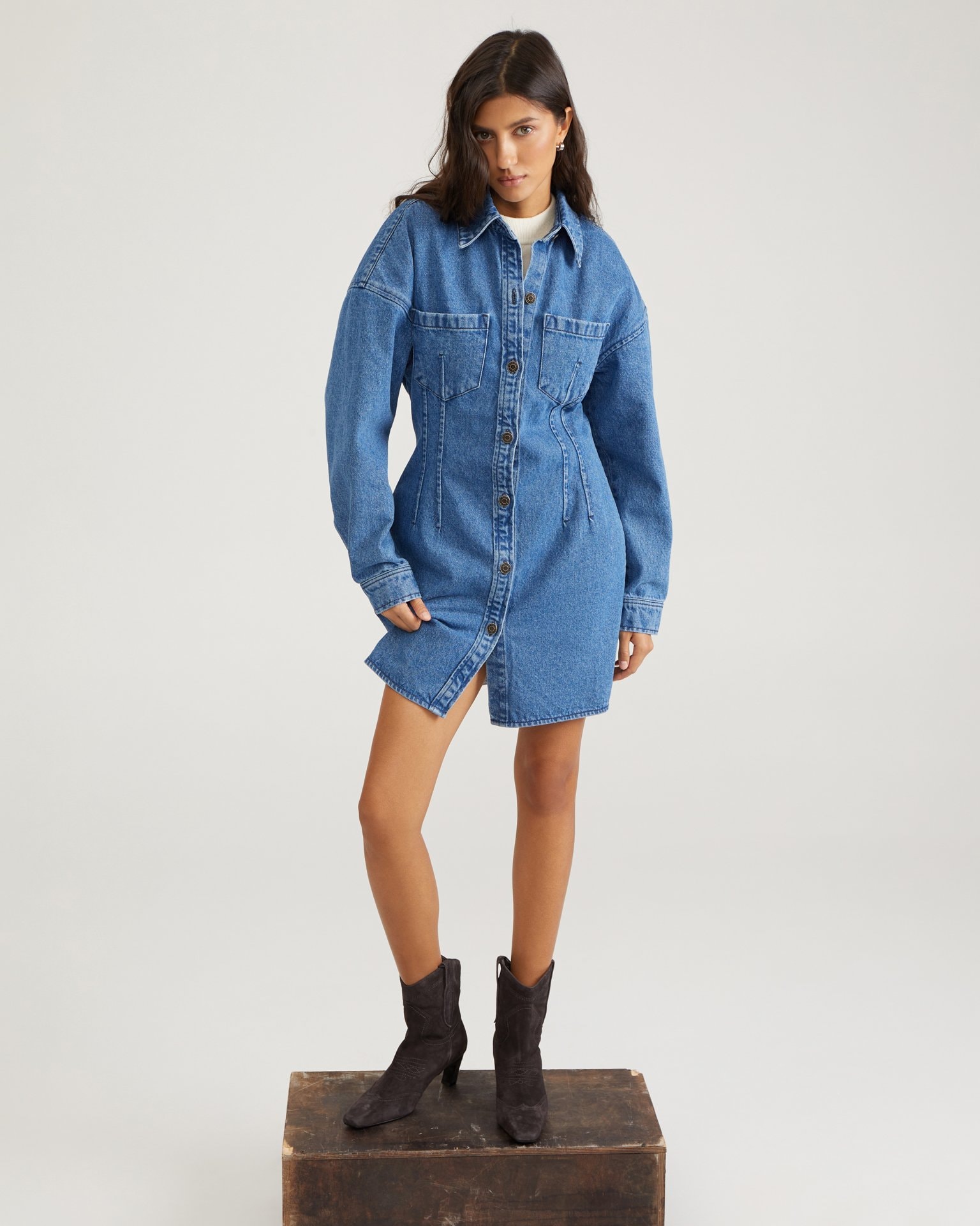 Denim dress, Blue