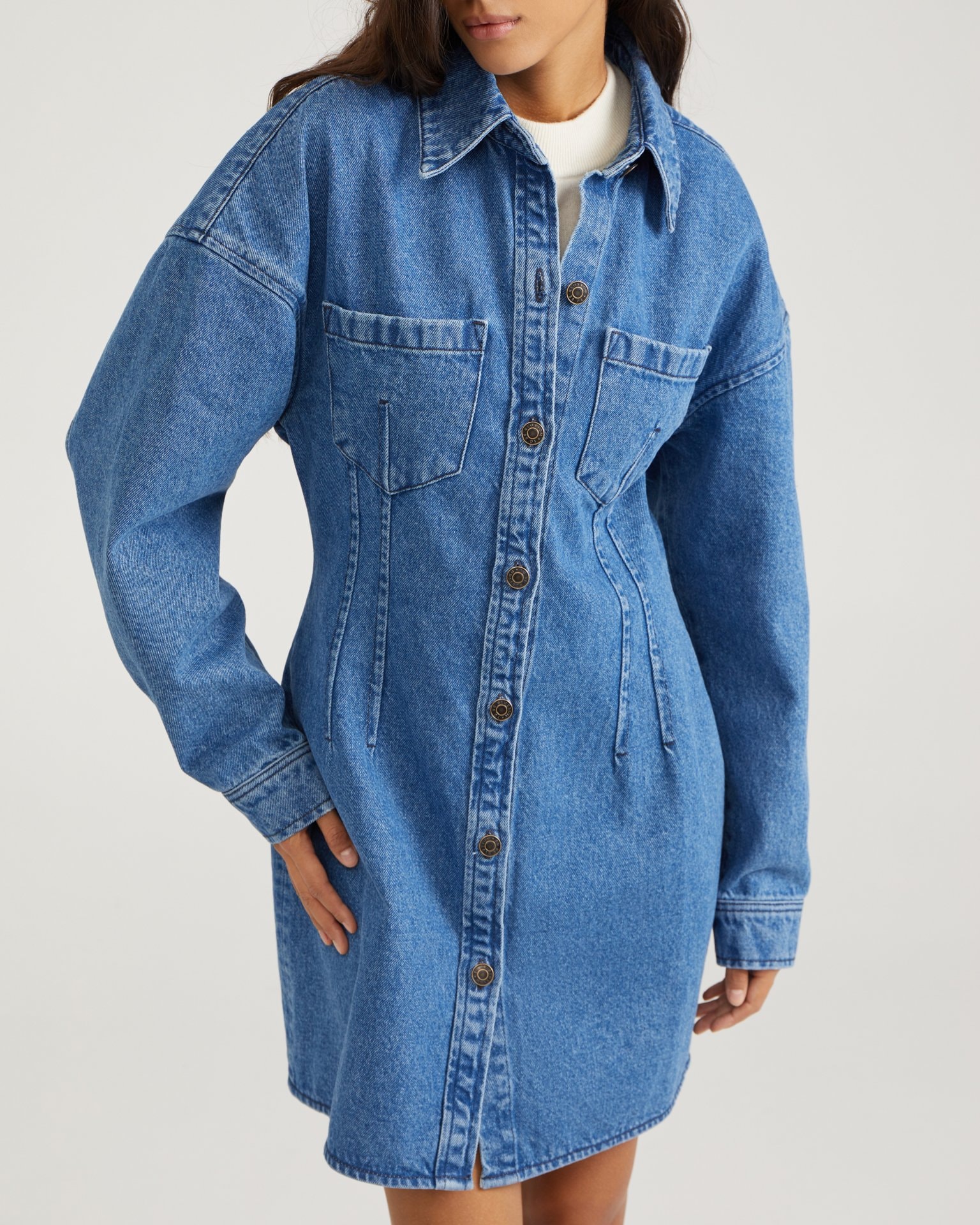 Denim dress, Blue — photo 9
