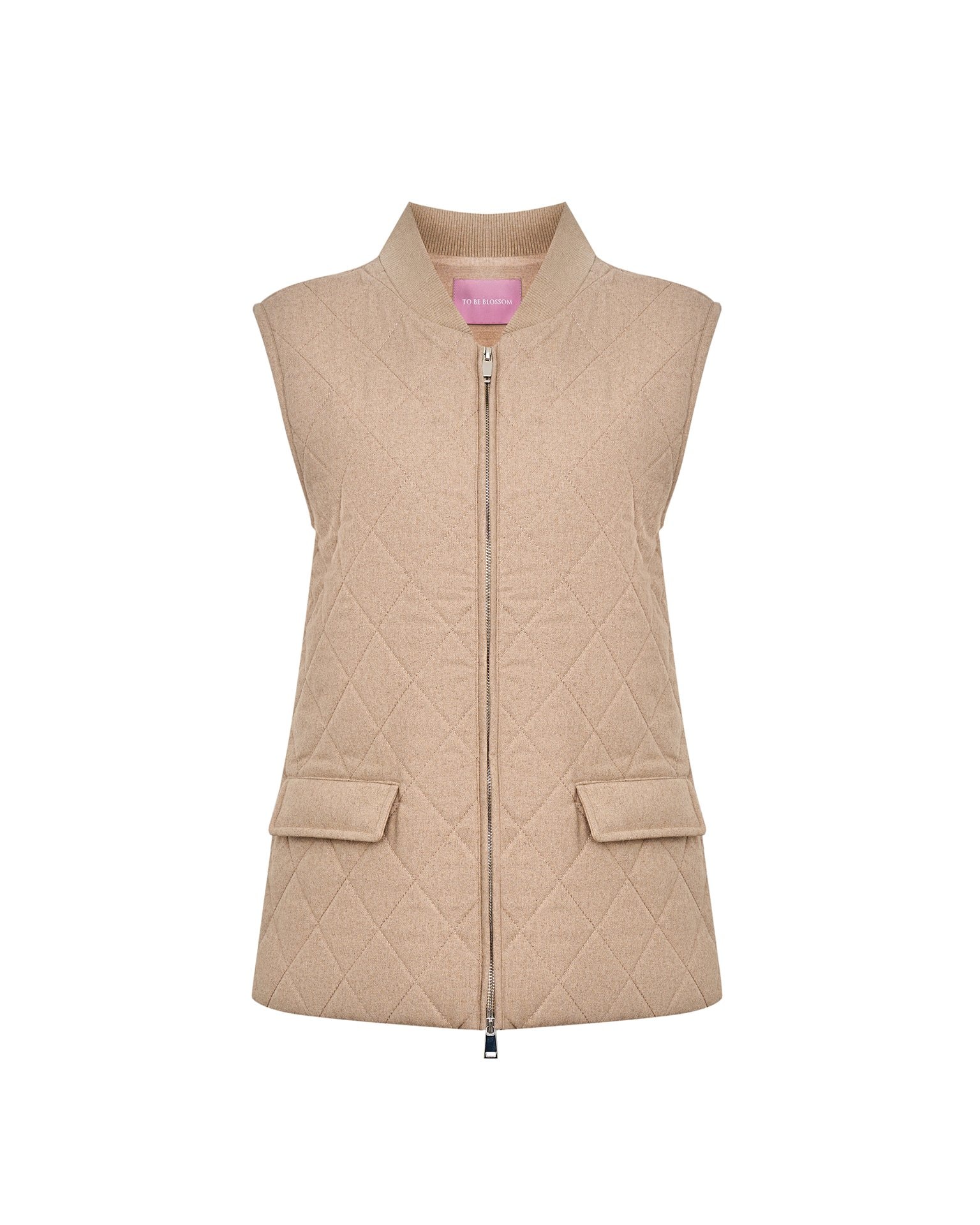 Straight-cut gilet, Beige — photo 2