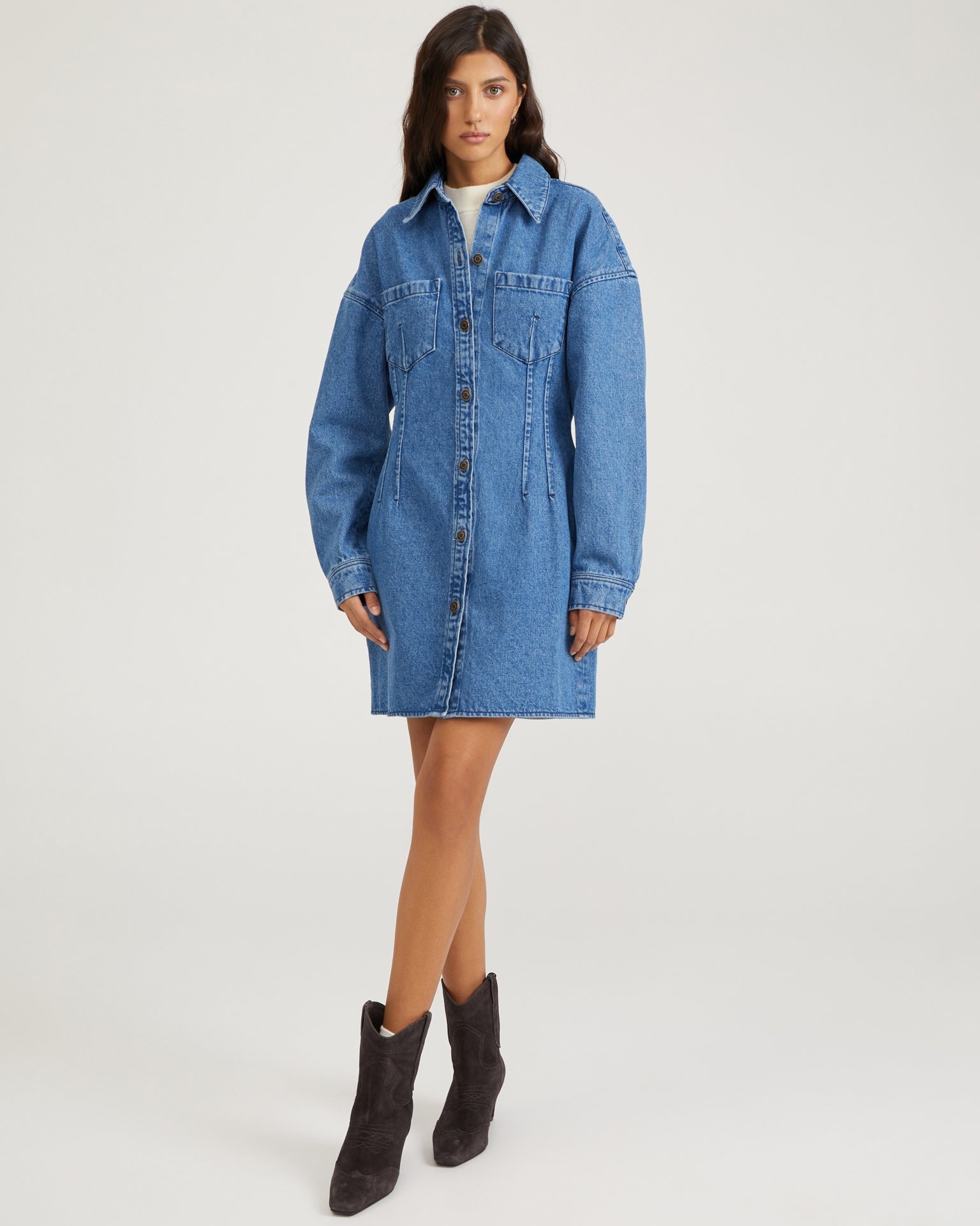 Denim dress, Blue — photo 5