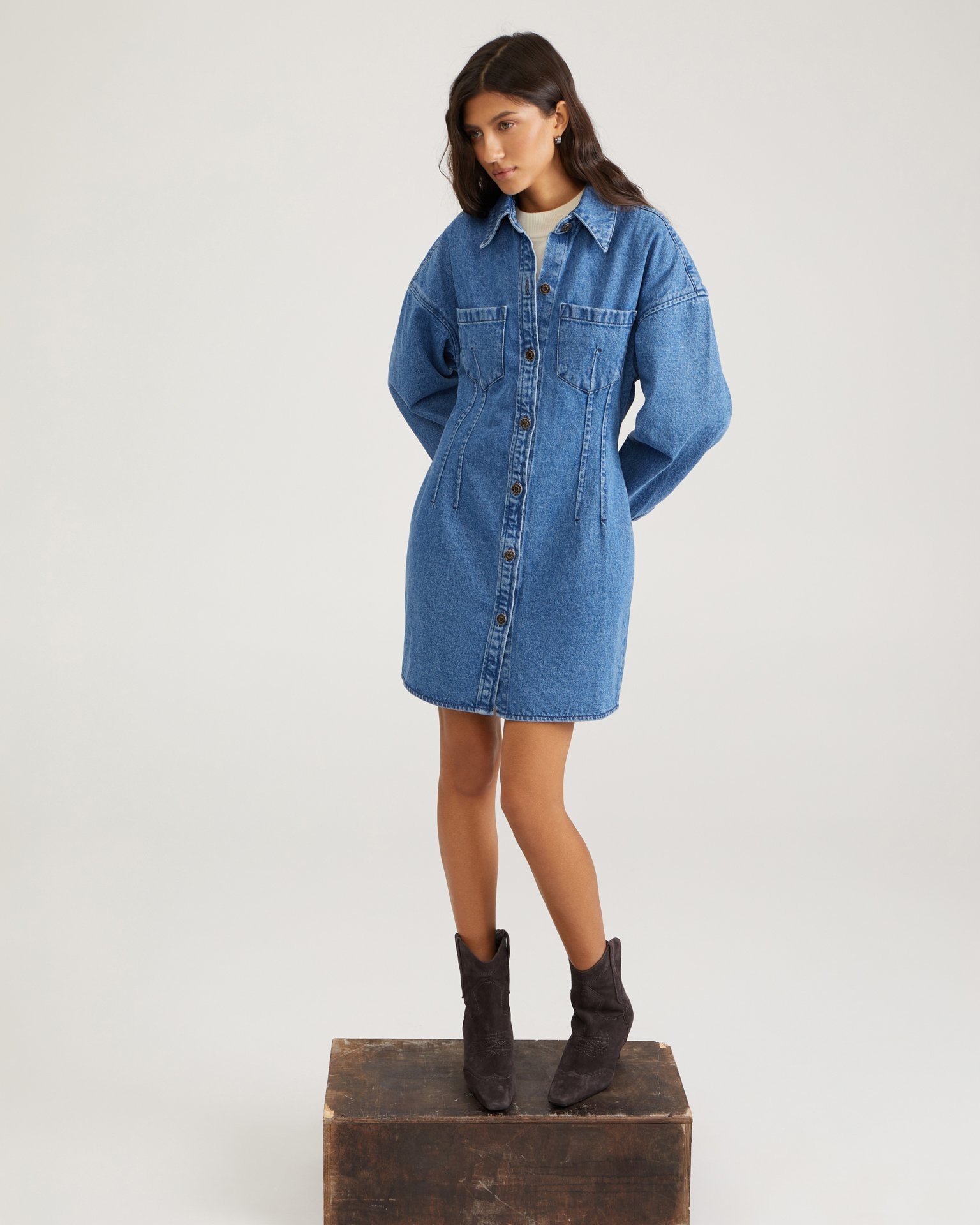 Denim dress, Blue — photo 4