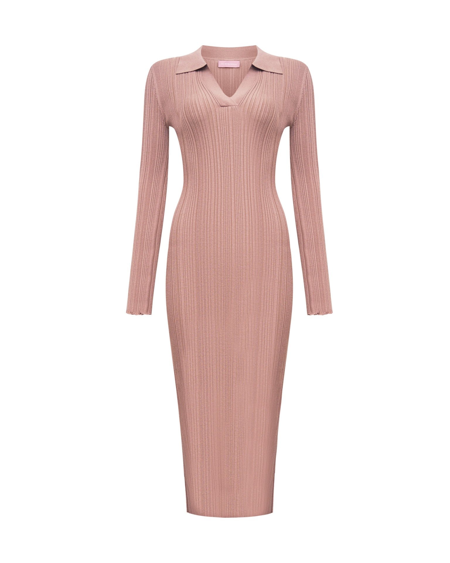 Straight-cut midi dress, Brown — photo 6