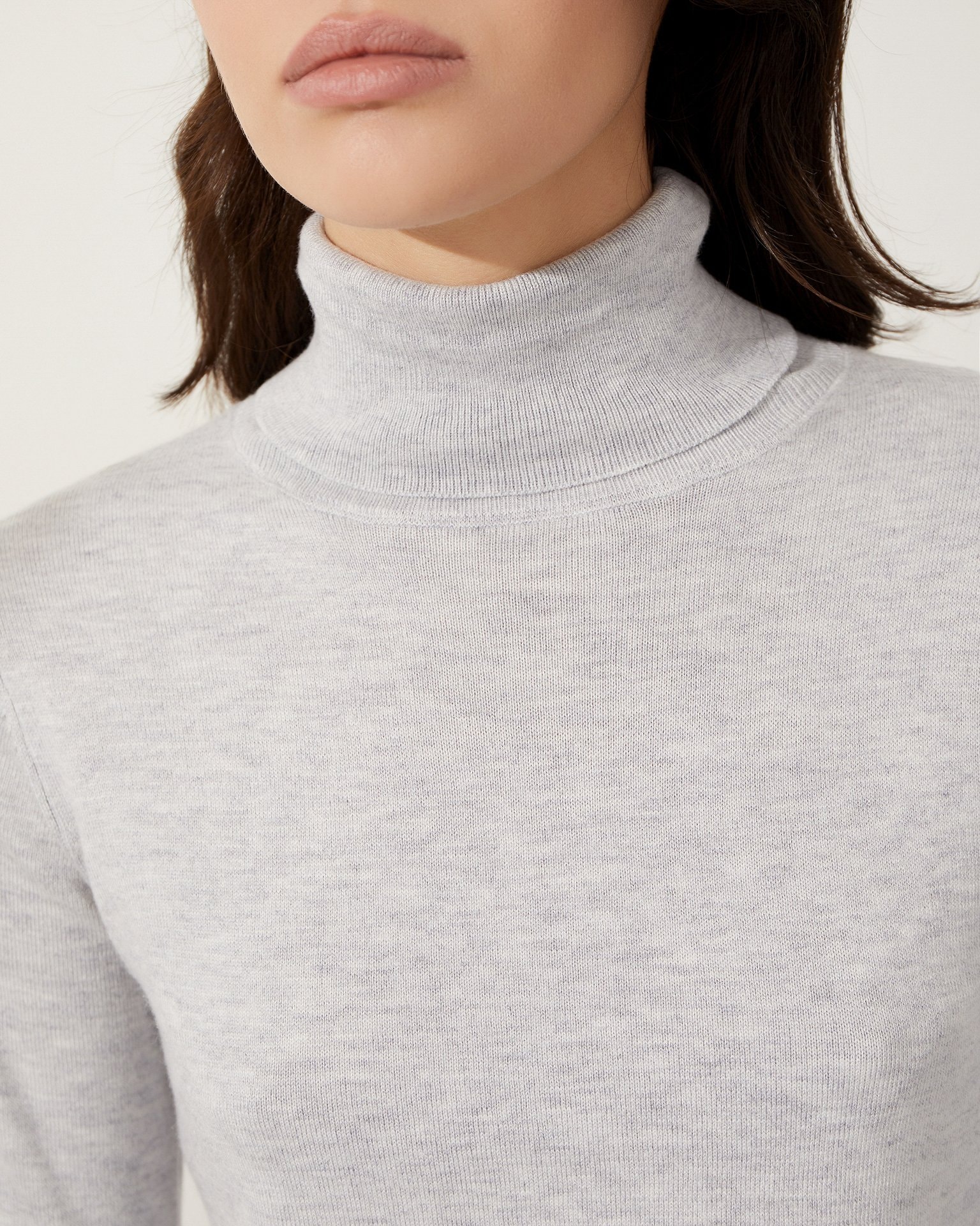 Knitted turtleneck, Grey — photo 5