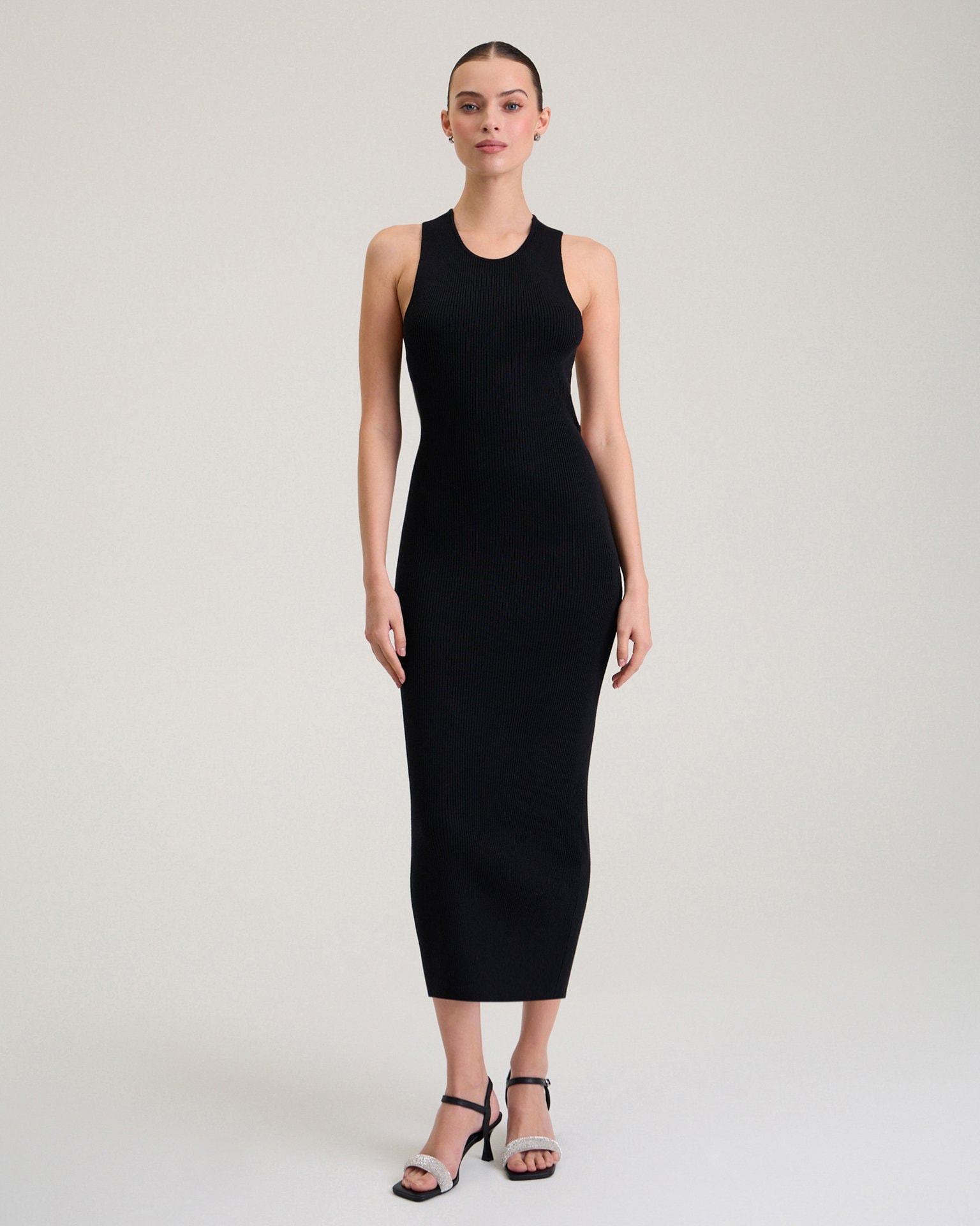 Black dress with an open back, Black — photo 3