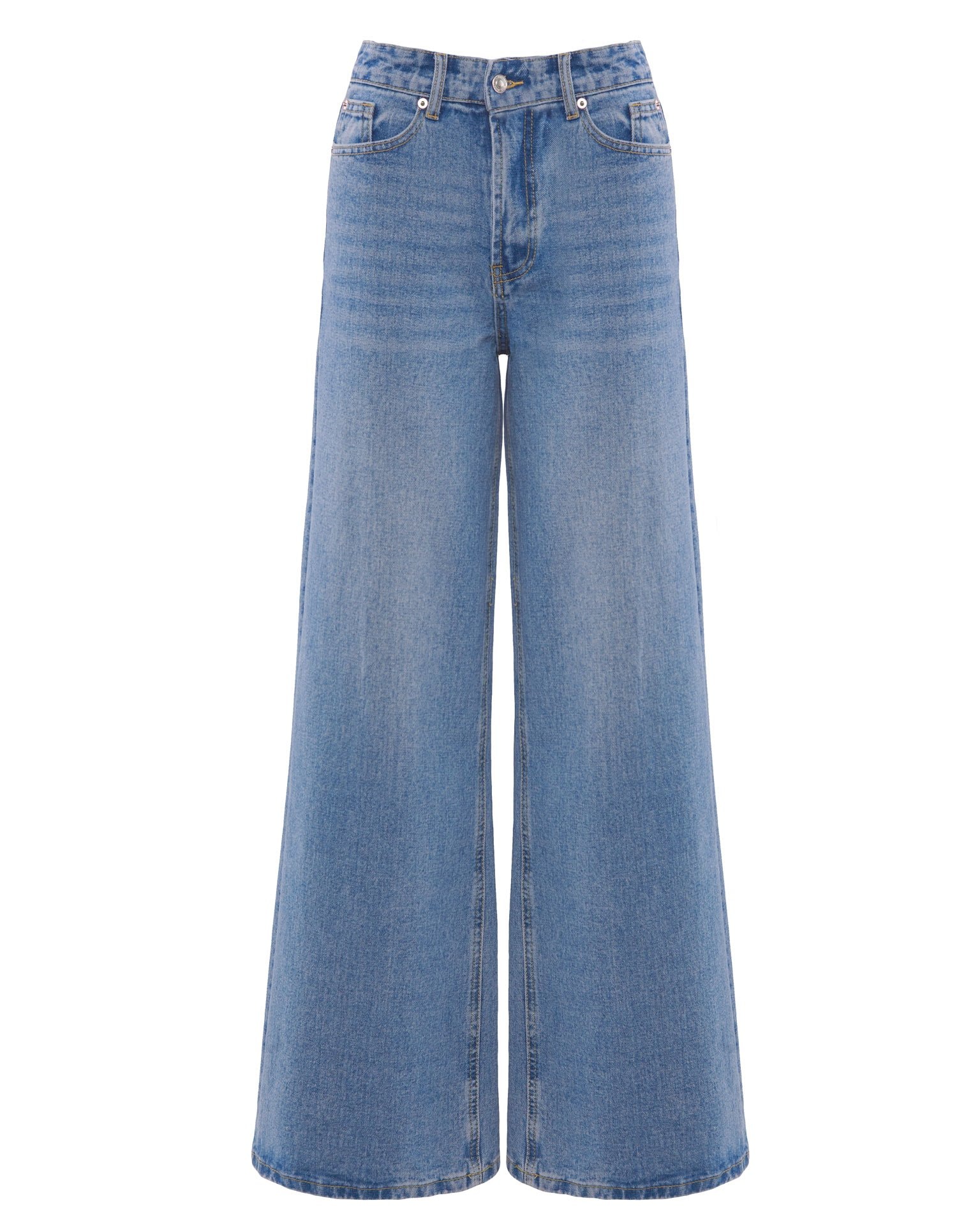 Wide blue jeans, Blue — photo 6