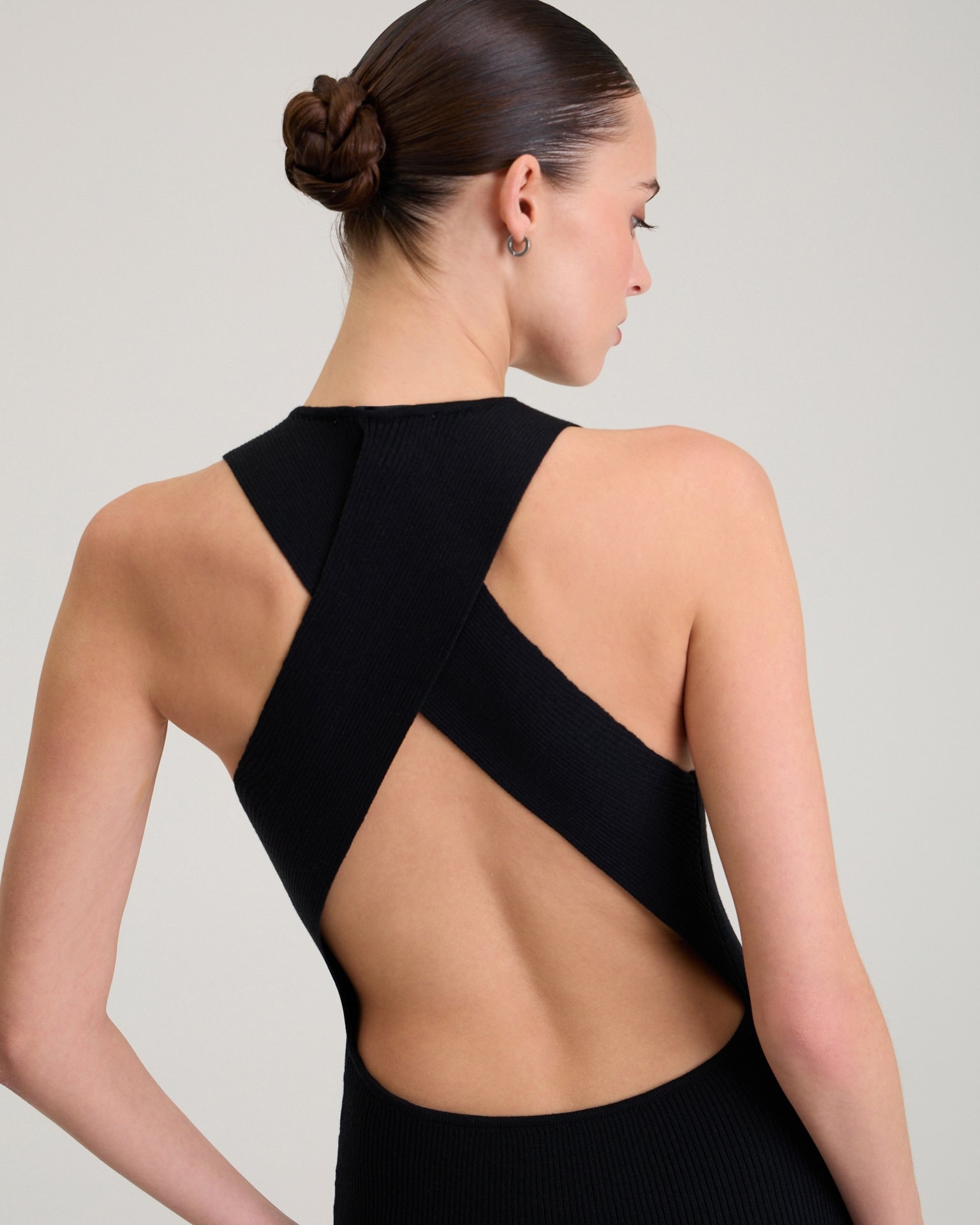Black dress with an open back, Black — photo 8
