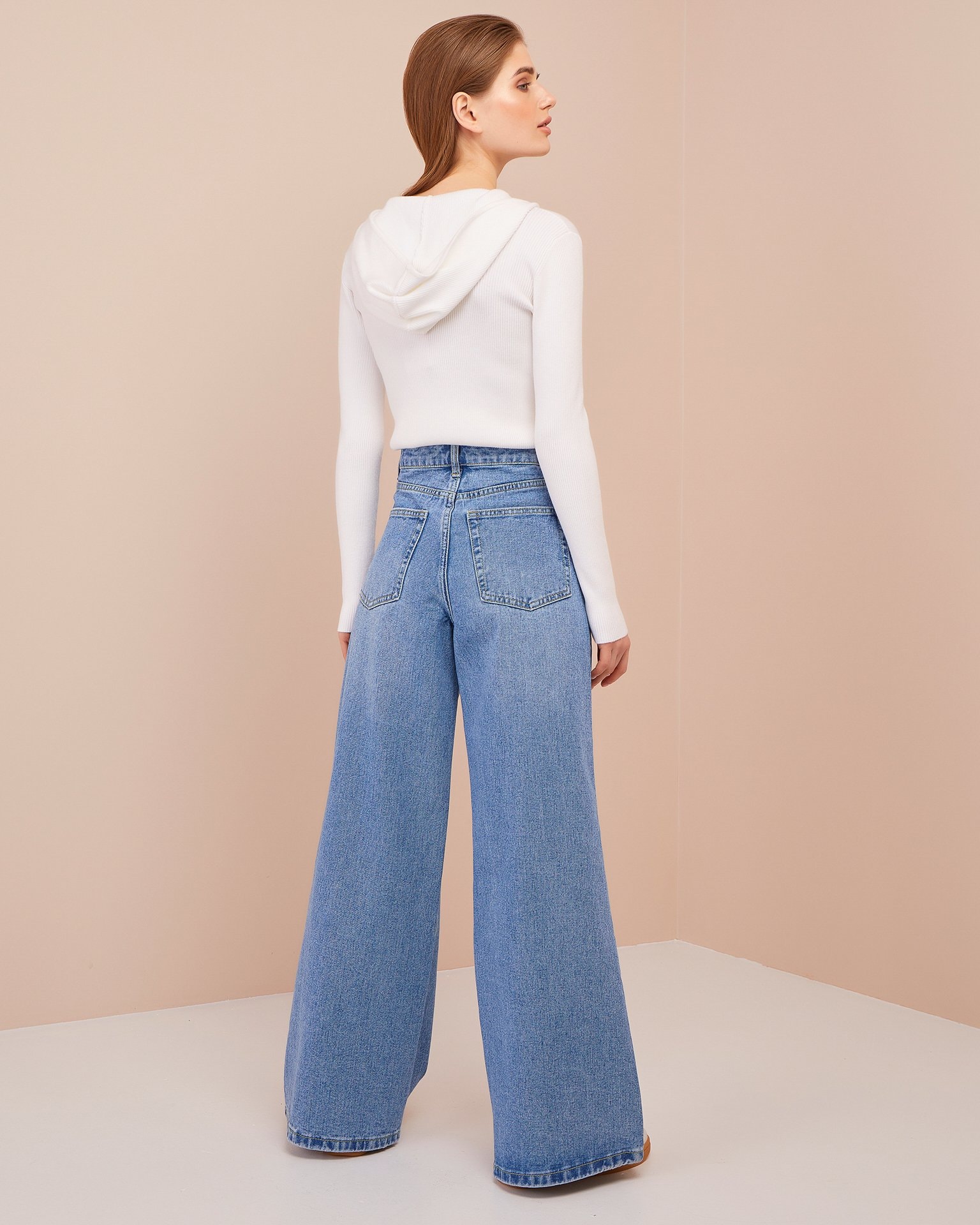 Wide blue jeans, Blue — photo 3
