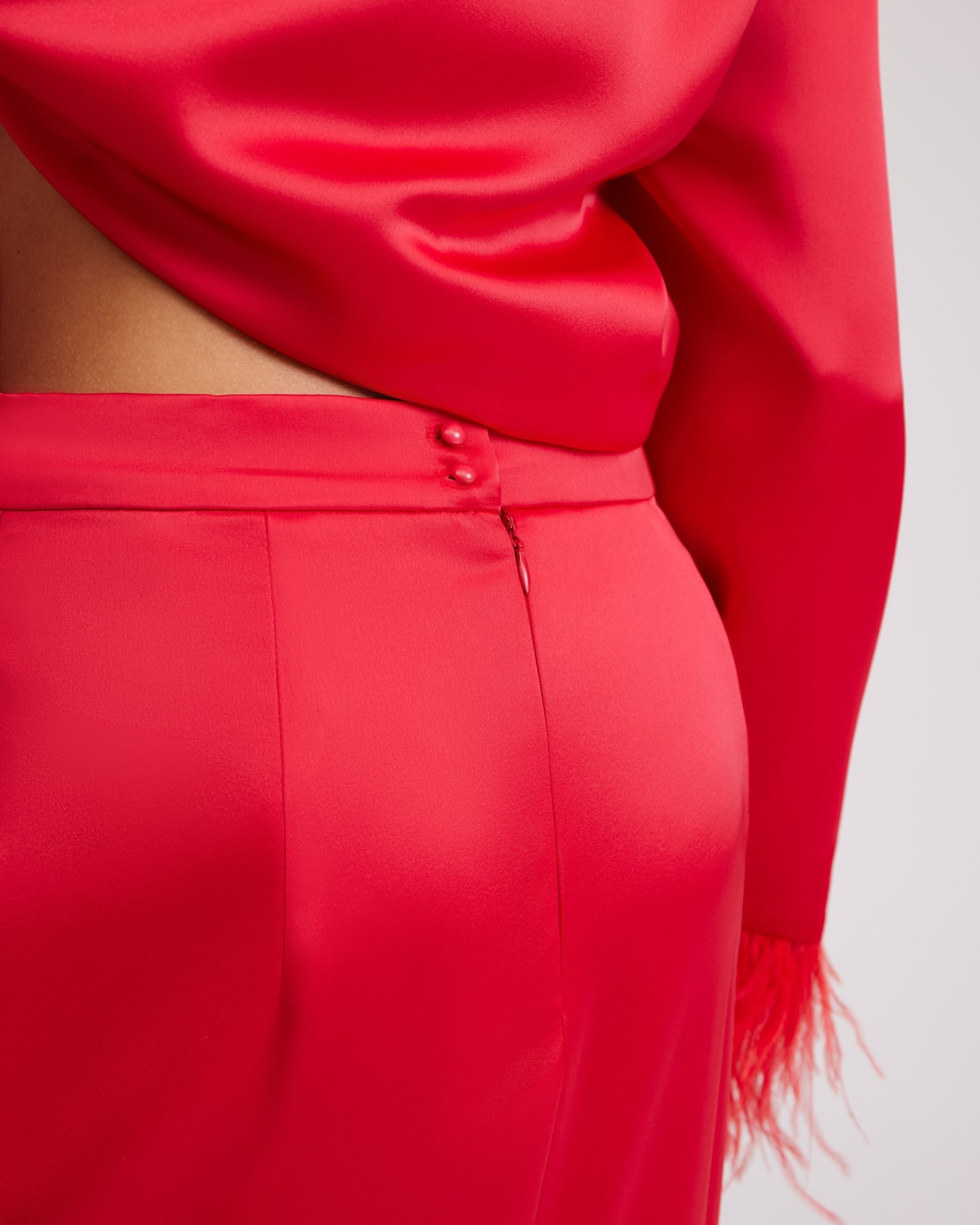 Viscose silk skirt, Red — photo 7