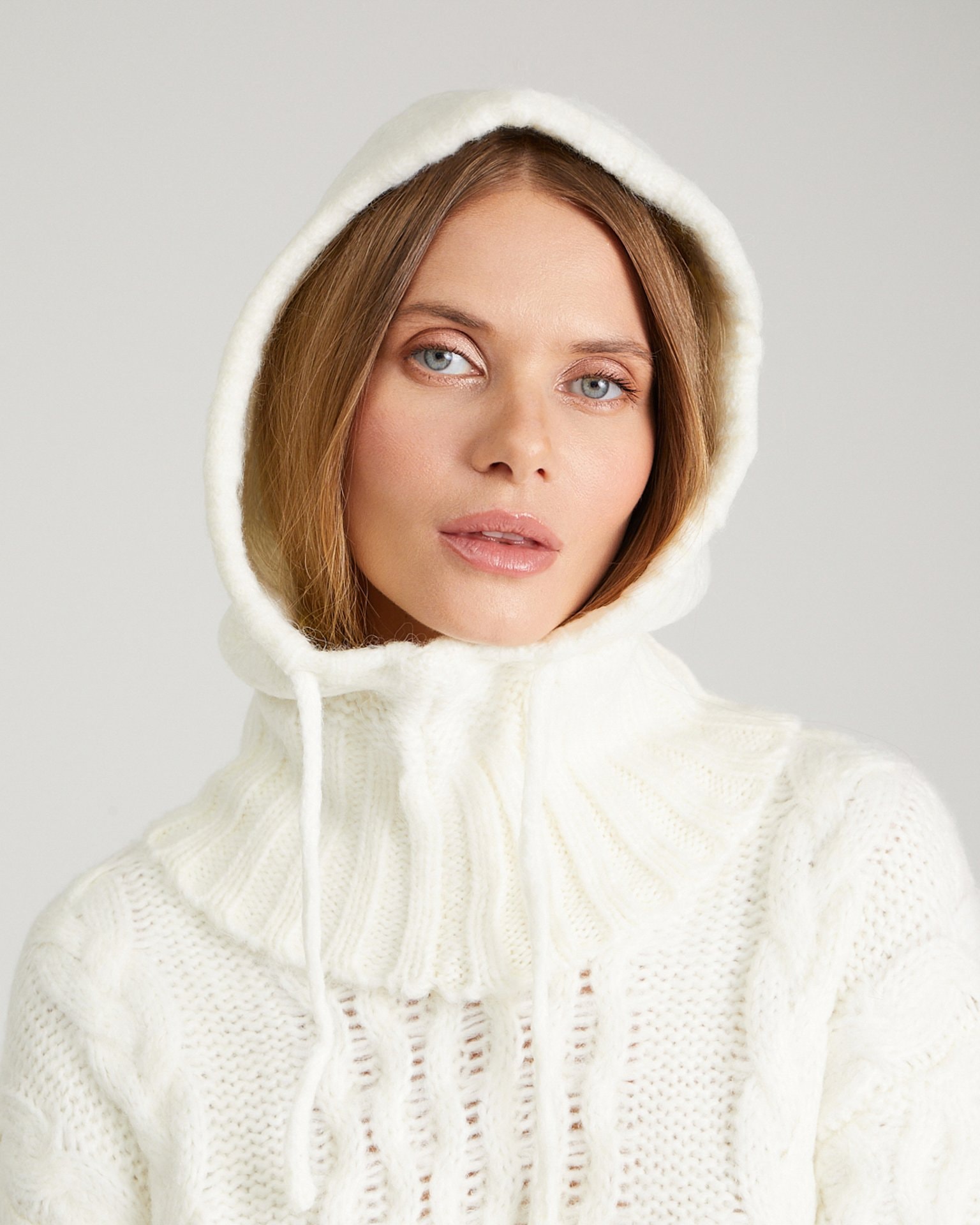 Knit balaclava, Milk — photo 5