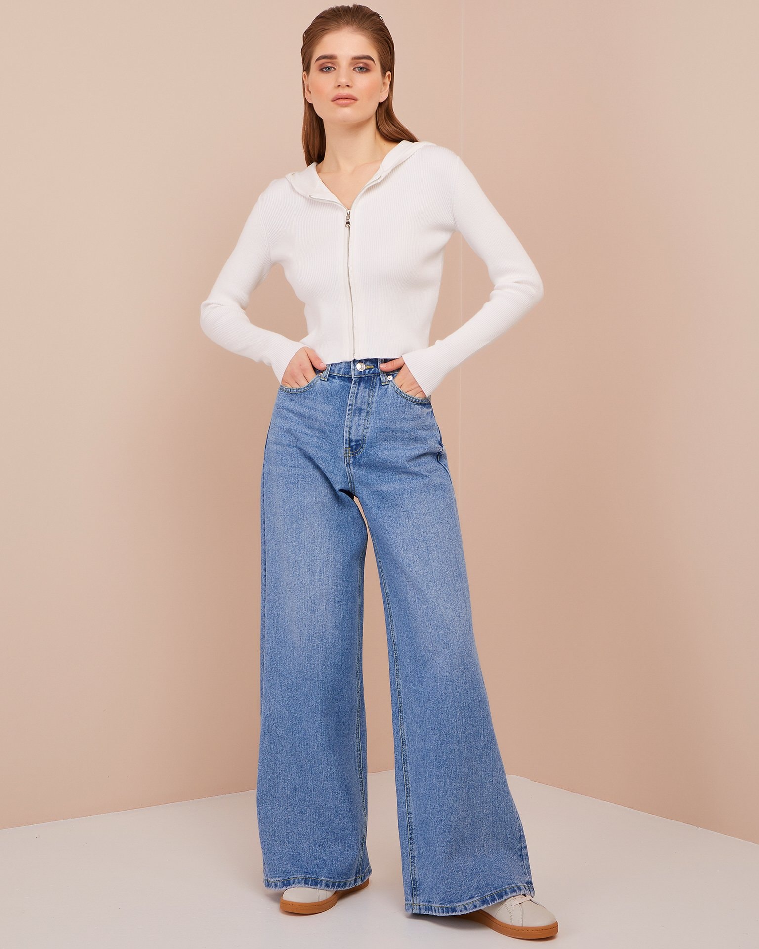Wide blue jeans, Blue — photo 4