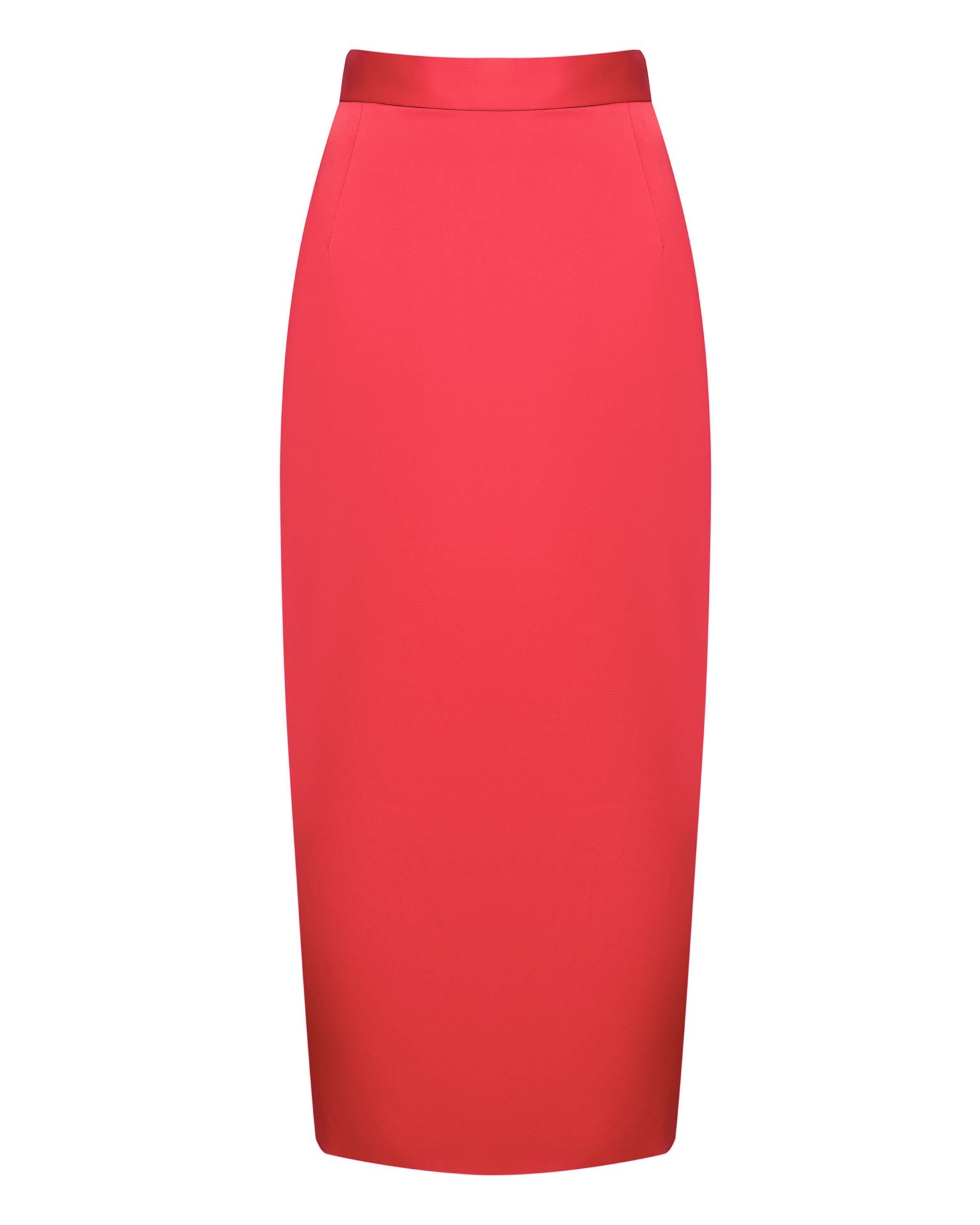 Viscose silk skirt, Red