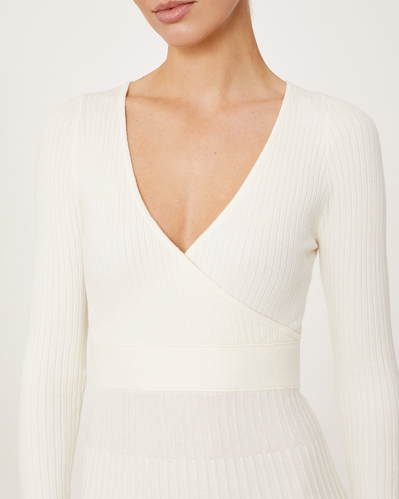 Dress with long sleeves, Milk — photo 5