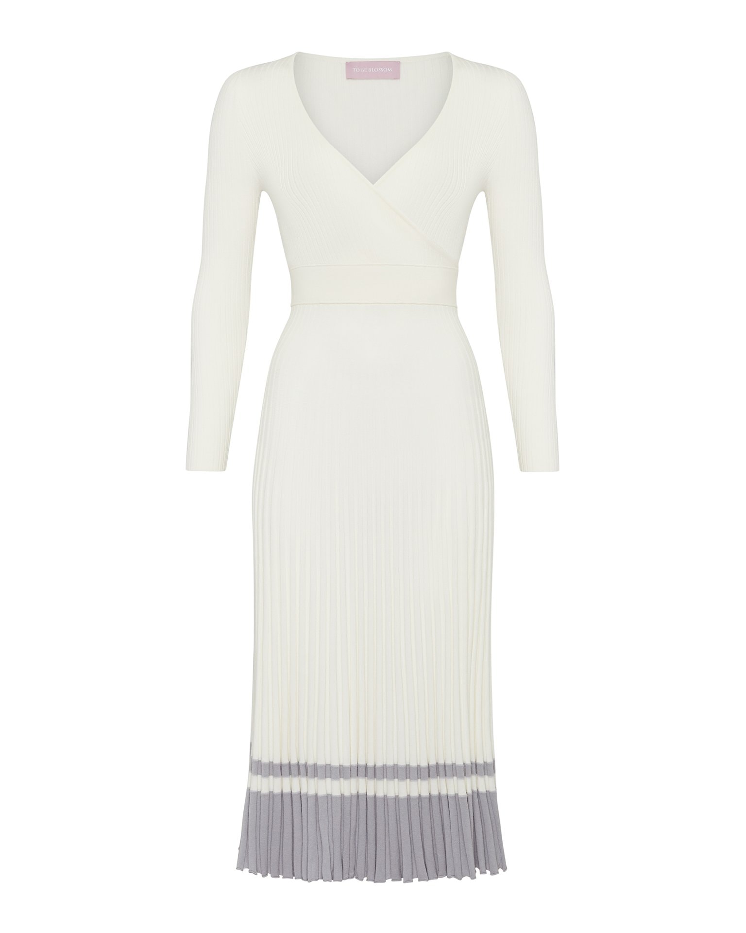 Dress with long sleeves, Milk — photo 6