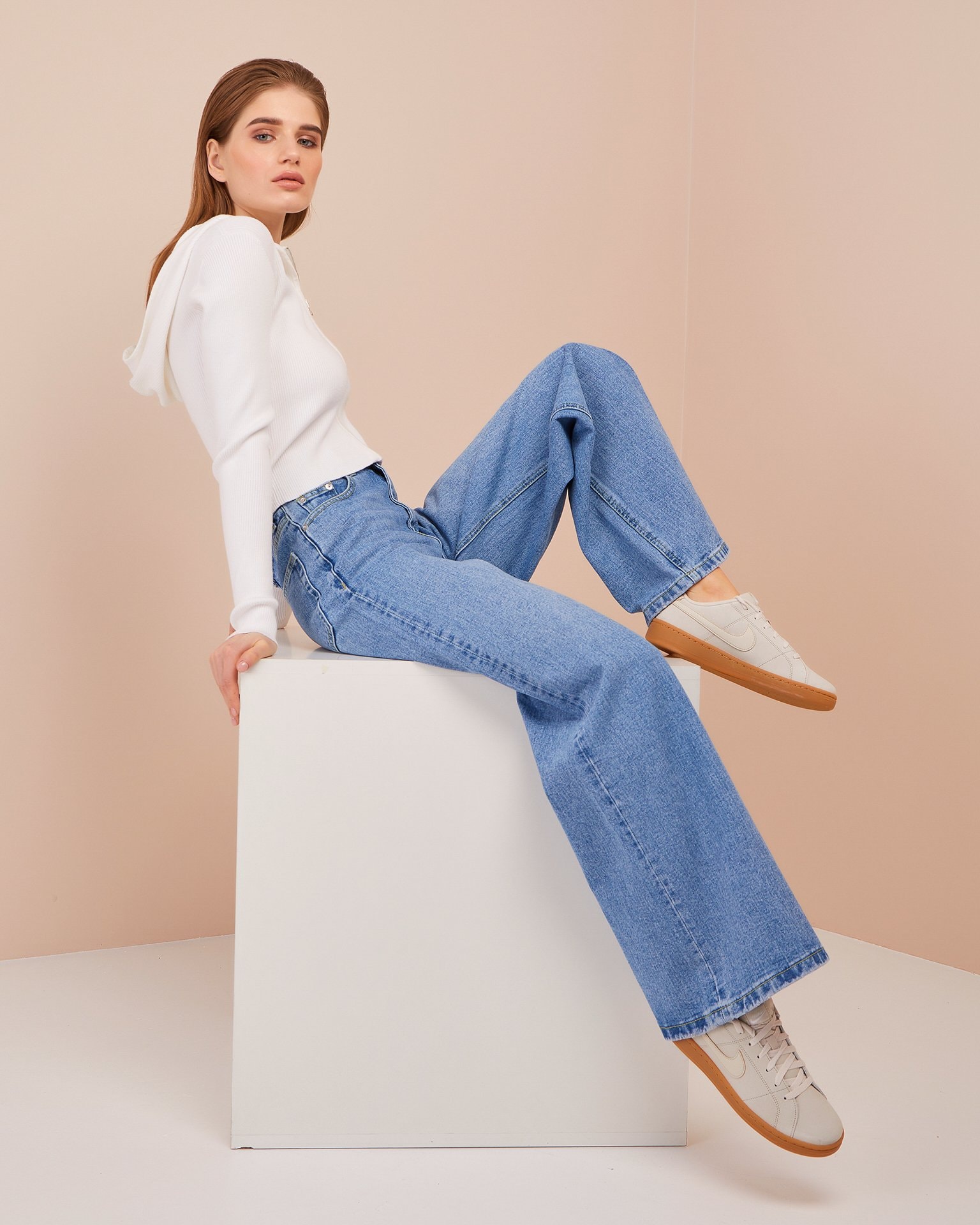 Wide blue jeans, Blue — photo 2
