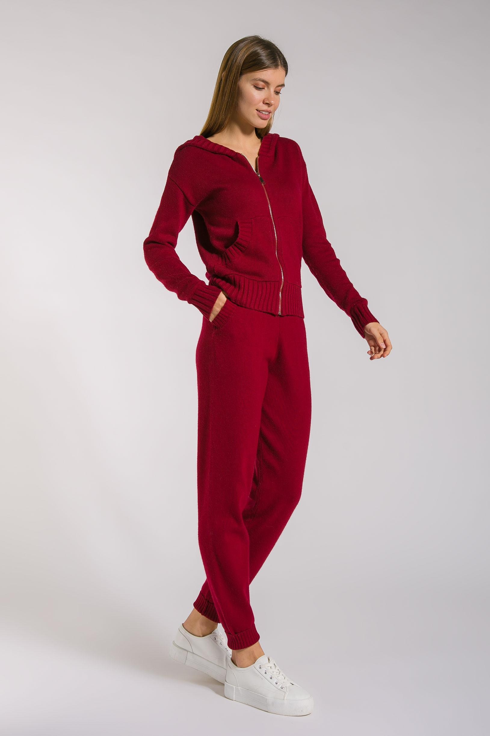 Plain cashmere set in a marsala shade, Burgundy — photo 3