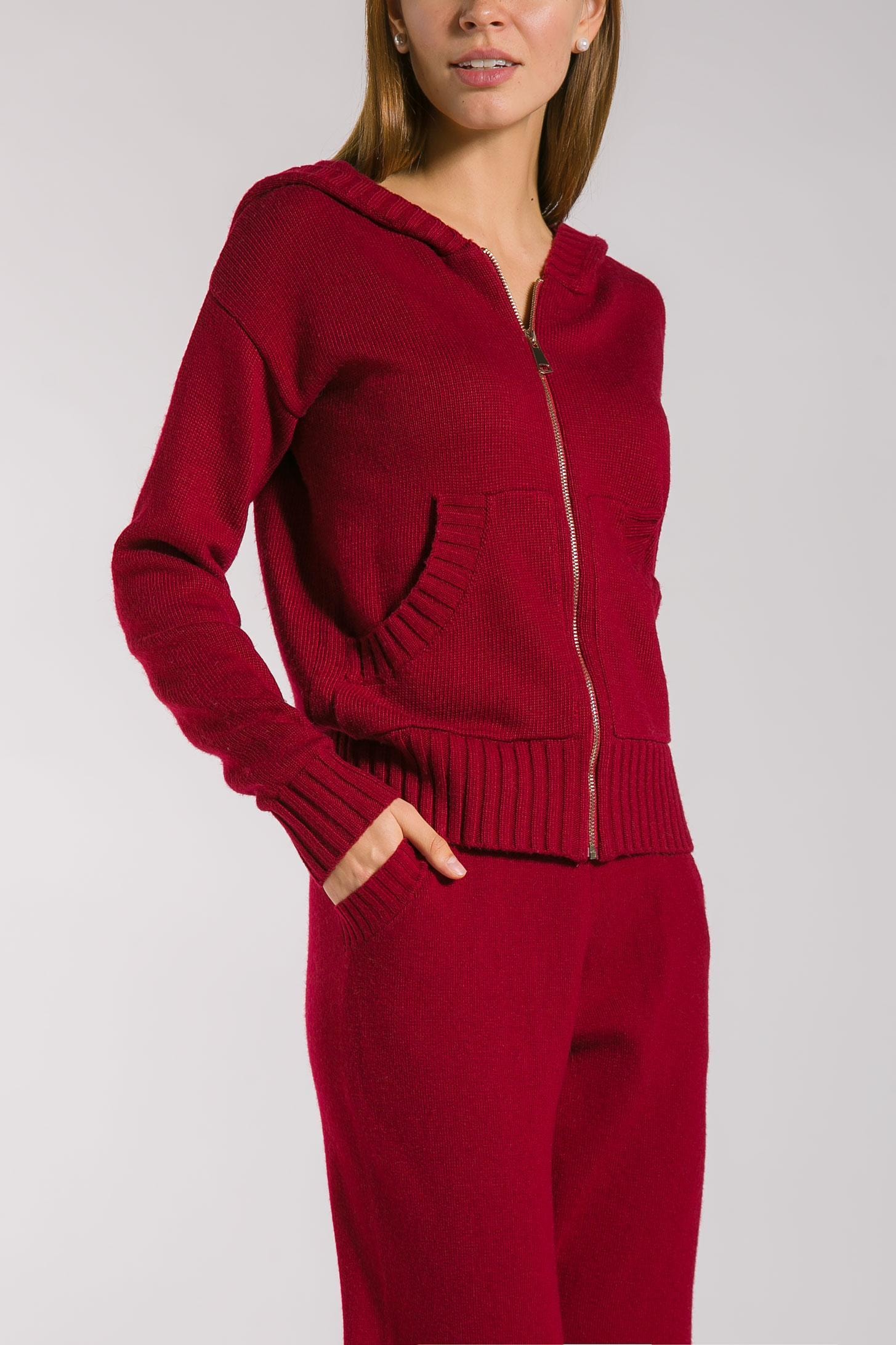 Plain cashmere set in a marsala shade, Burgundy — photo 4
