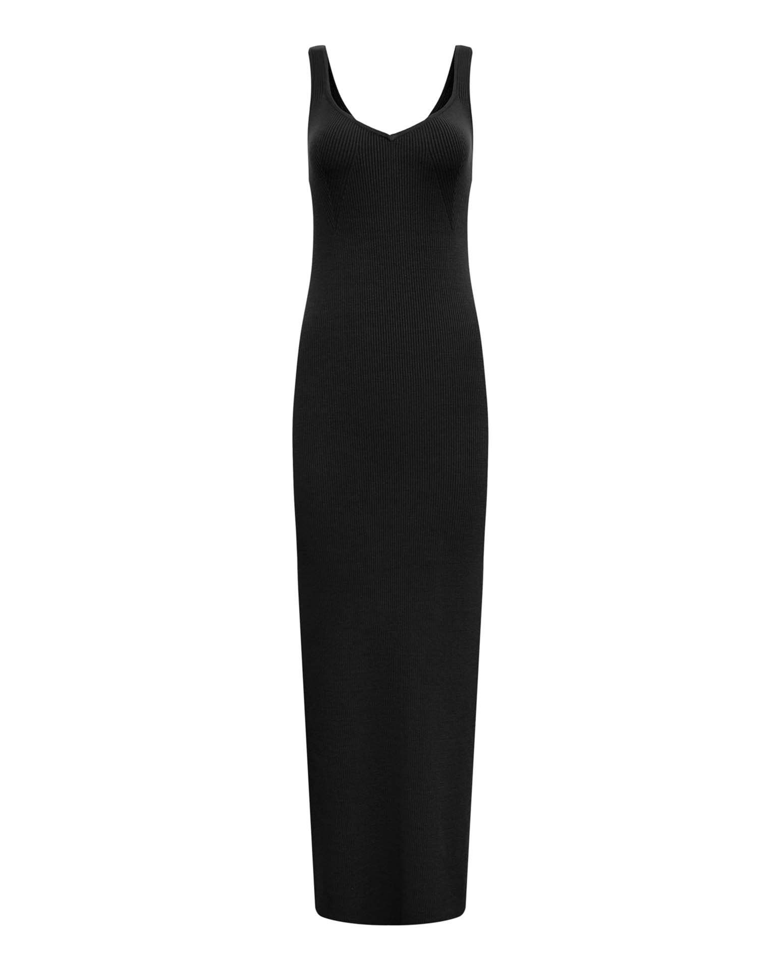 Sleeveless black dress, Black — photo 6