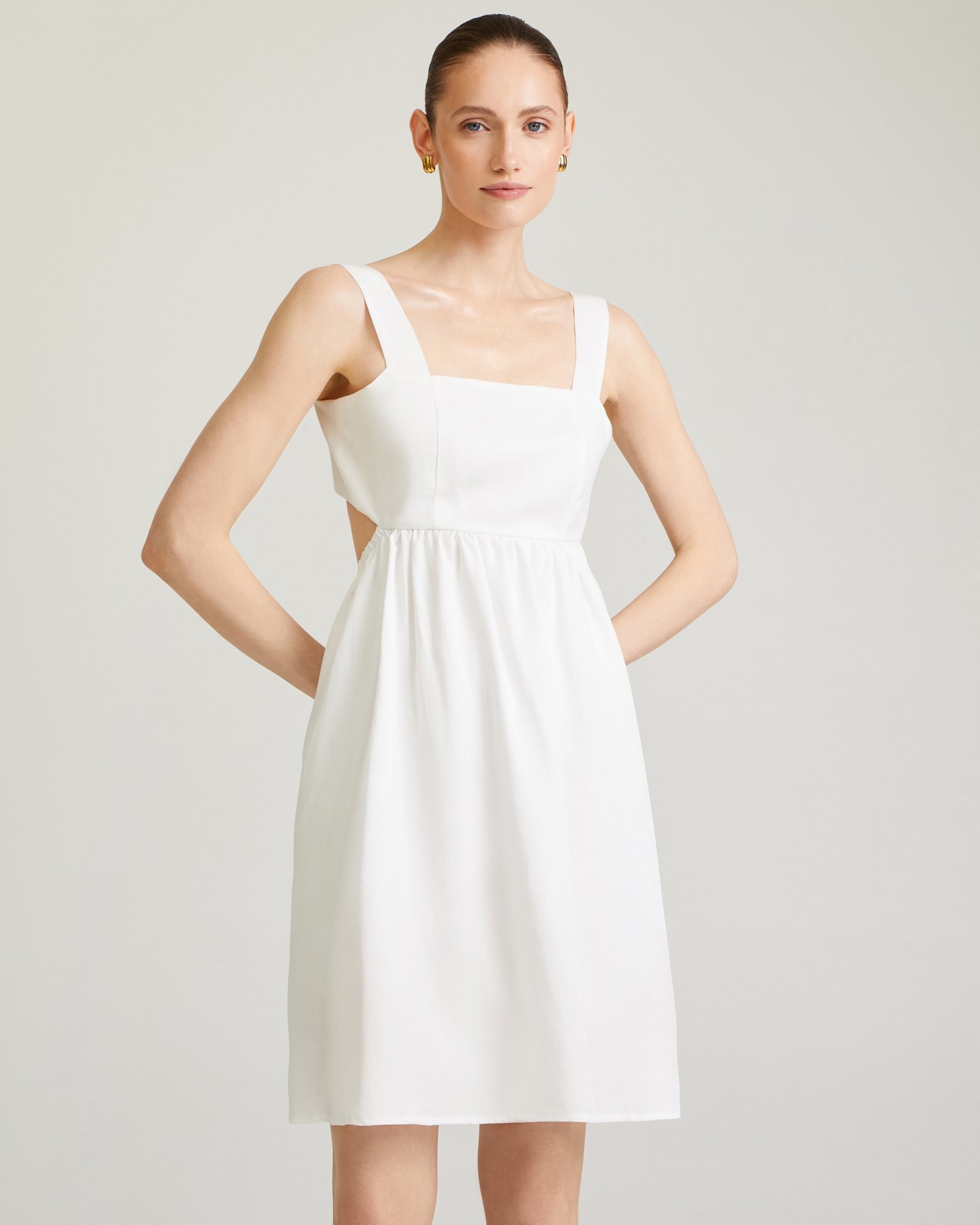 White strap dress, White — photo 4