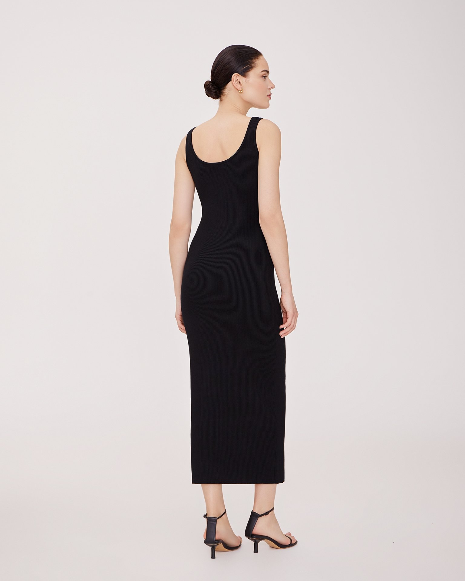 Sleeveless black dress, Black — photo 3