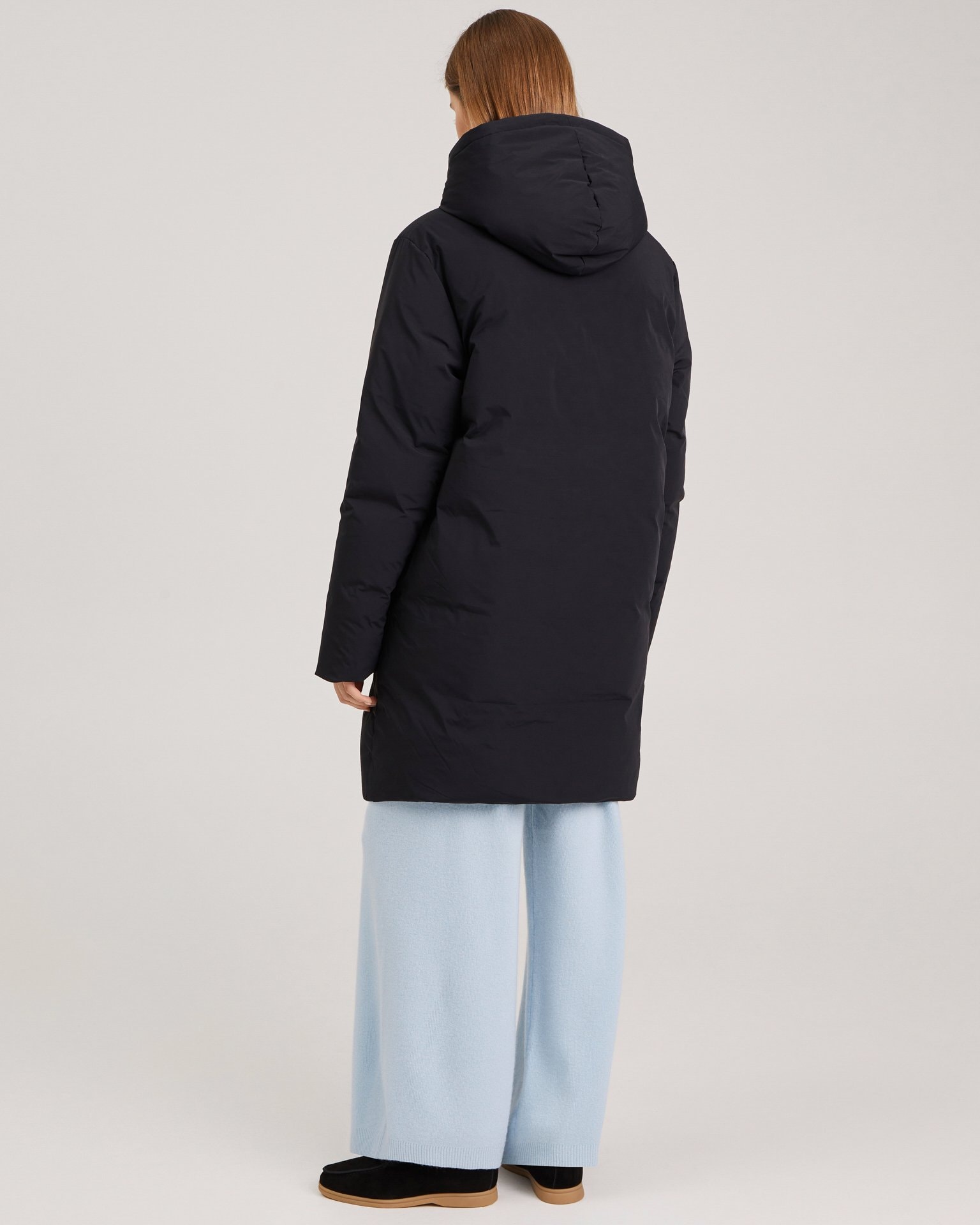 Down jacket with natural insulation, Black — photo 3