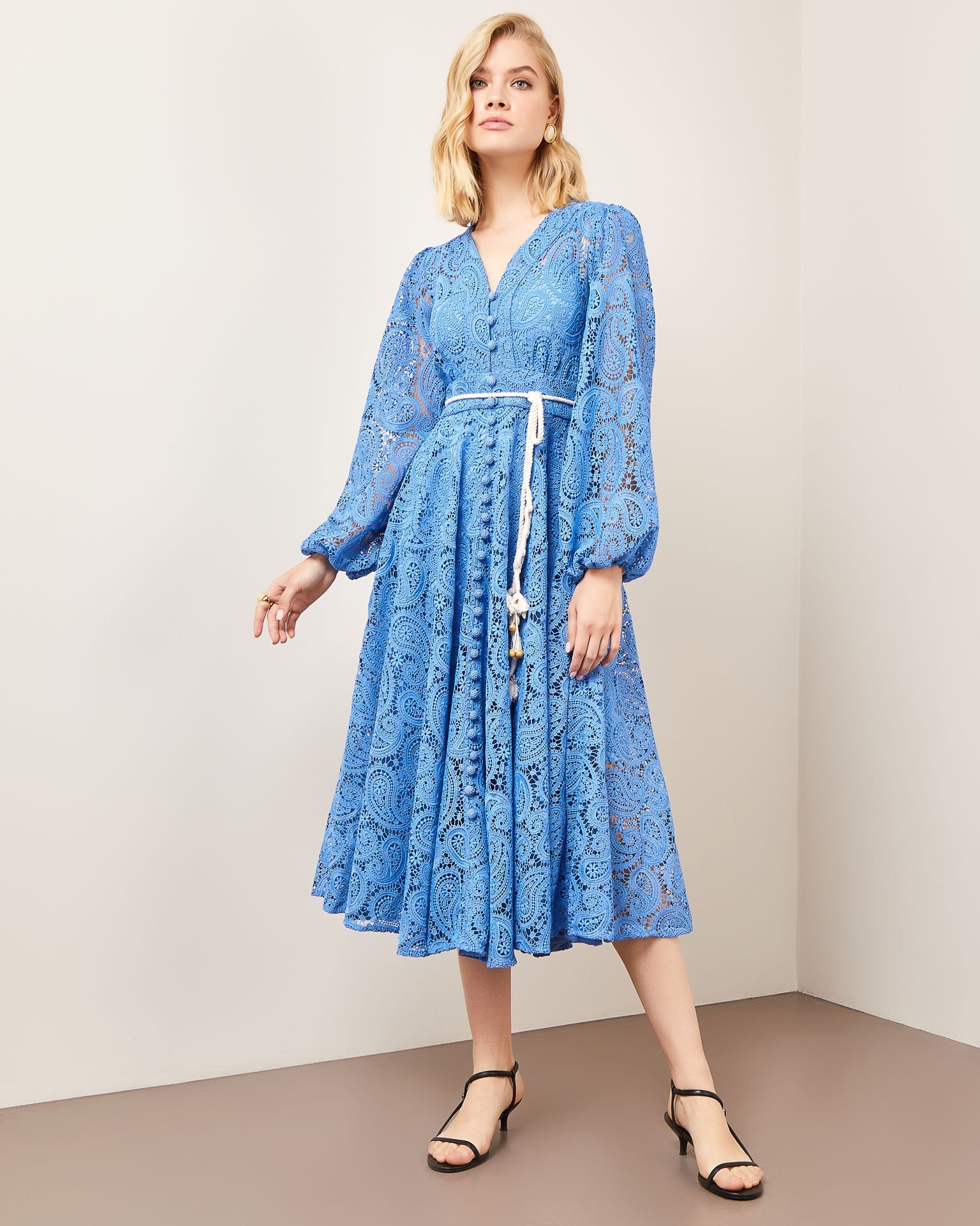 Dress with Paisley pattern, Sky Blue