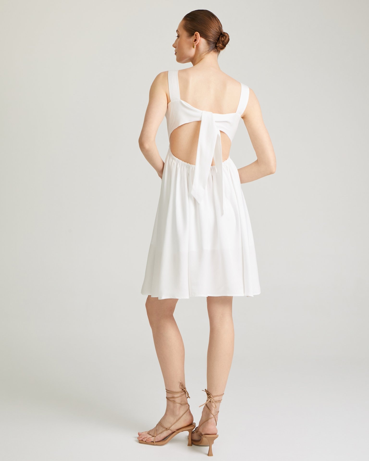 White strap dress, White — photo 3