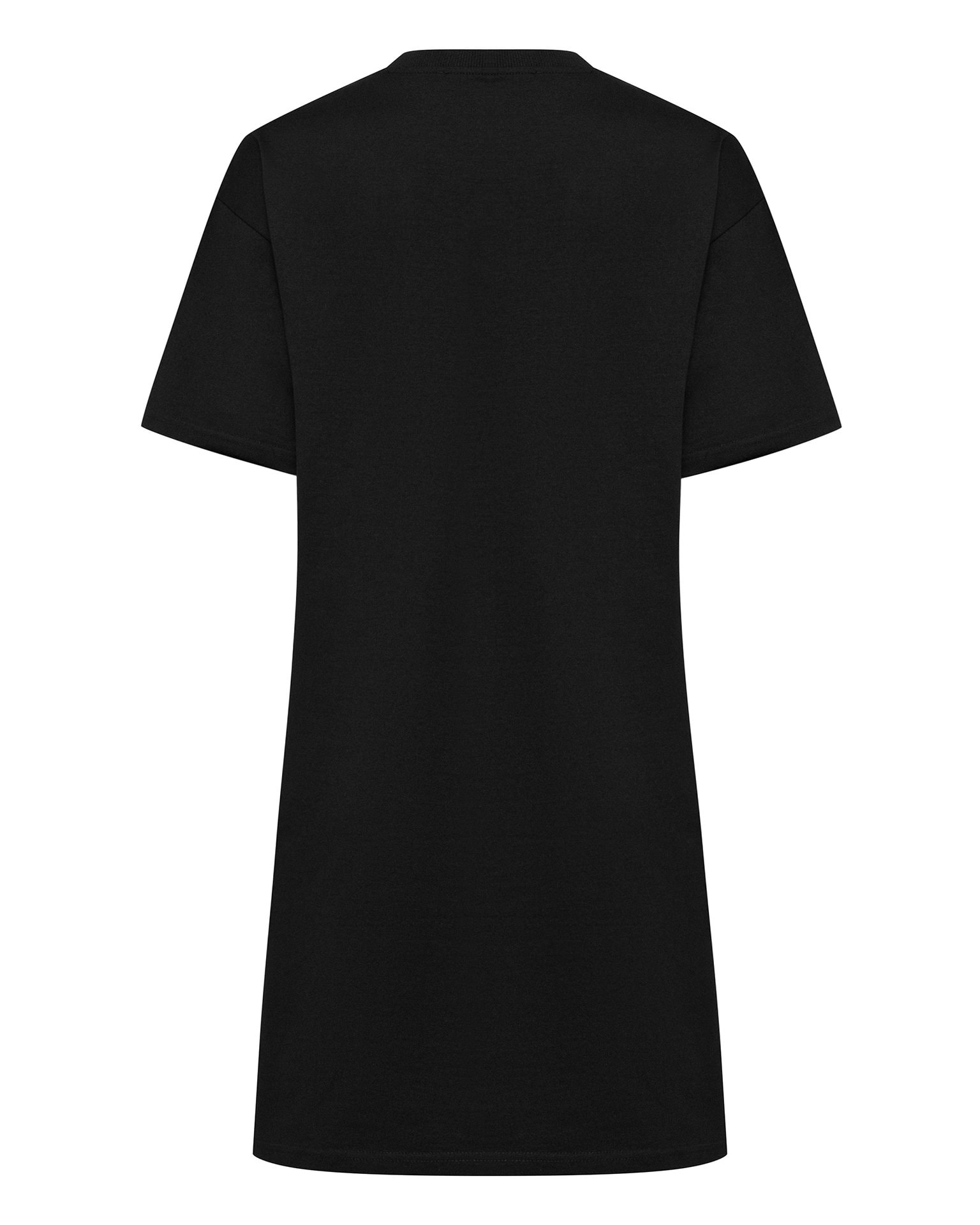 Straight-cut cotton dress, Black — photo 8