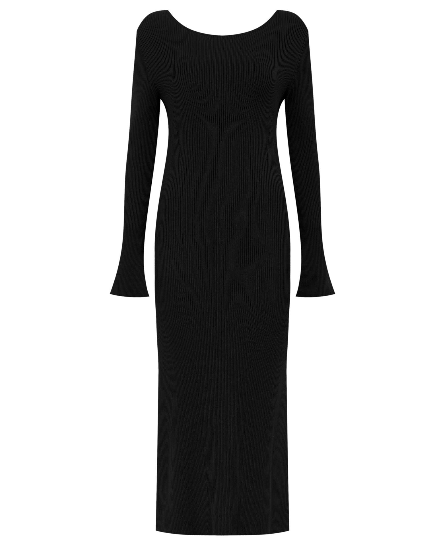 Fitted Black Dress, Black — photo 9