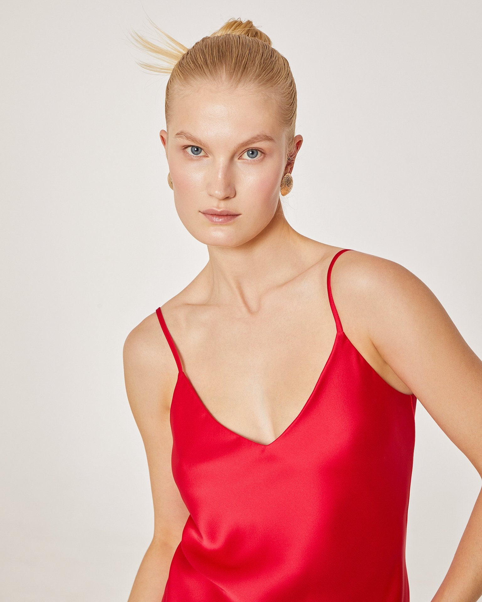Red strappy dress, Red — photo 4