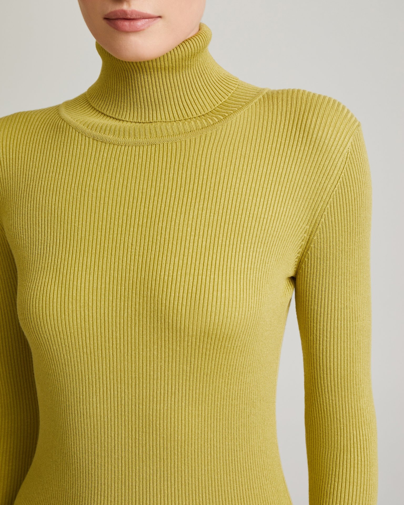 Dress with a Collar, Olive — photo 7