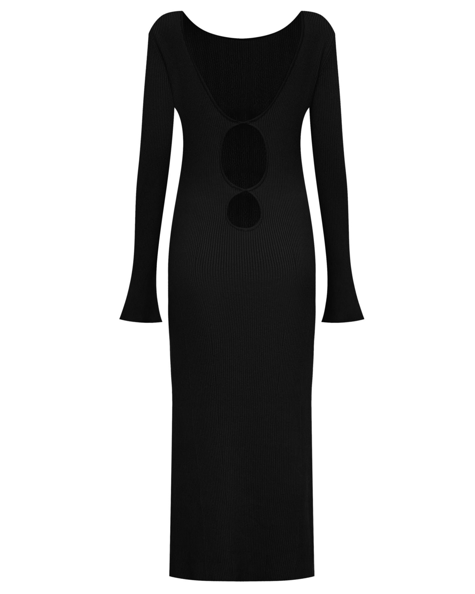 Fitted Black Dress, Black — photo 10