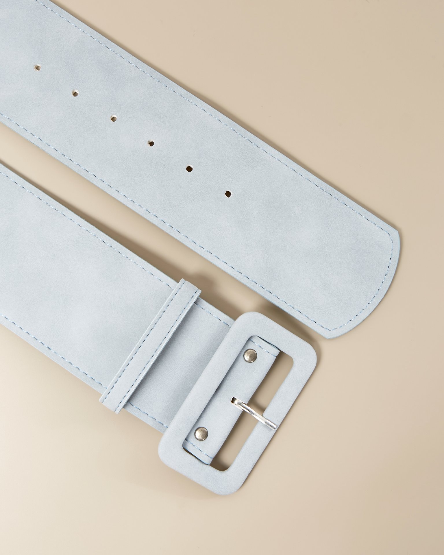 Belt in a soft blue shade, Light Blue — photo 2