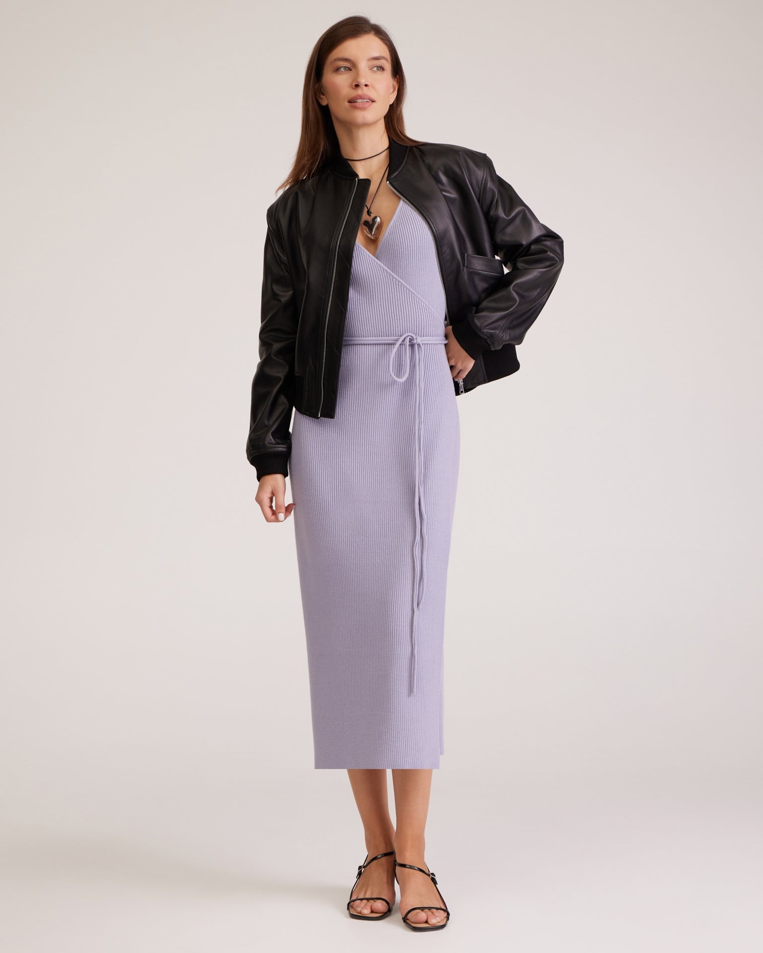 Lilac wrap dress, Lilac — photo 5