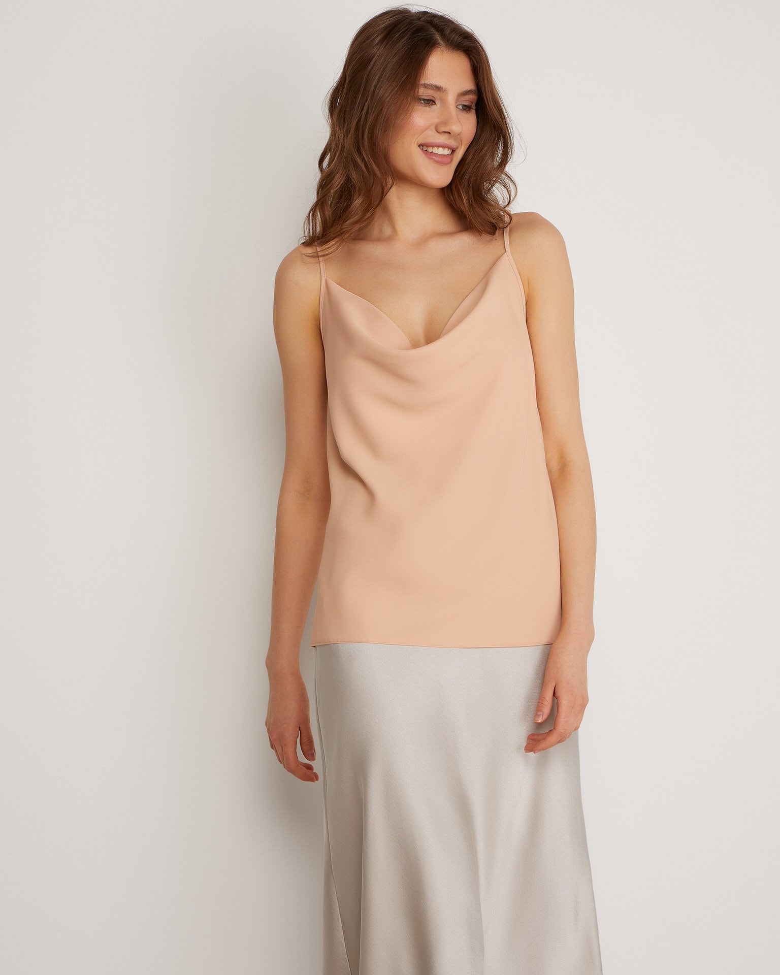 Top with thin straps, Powder pink